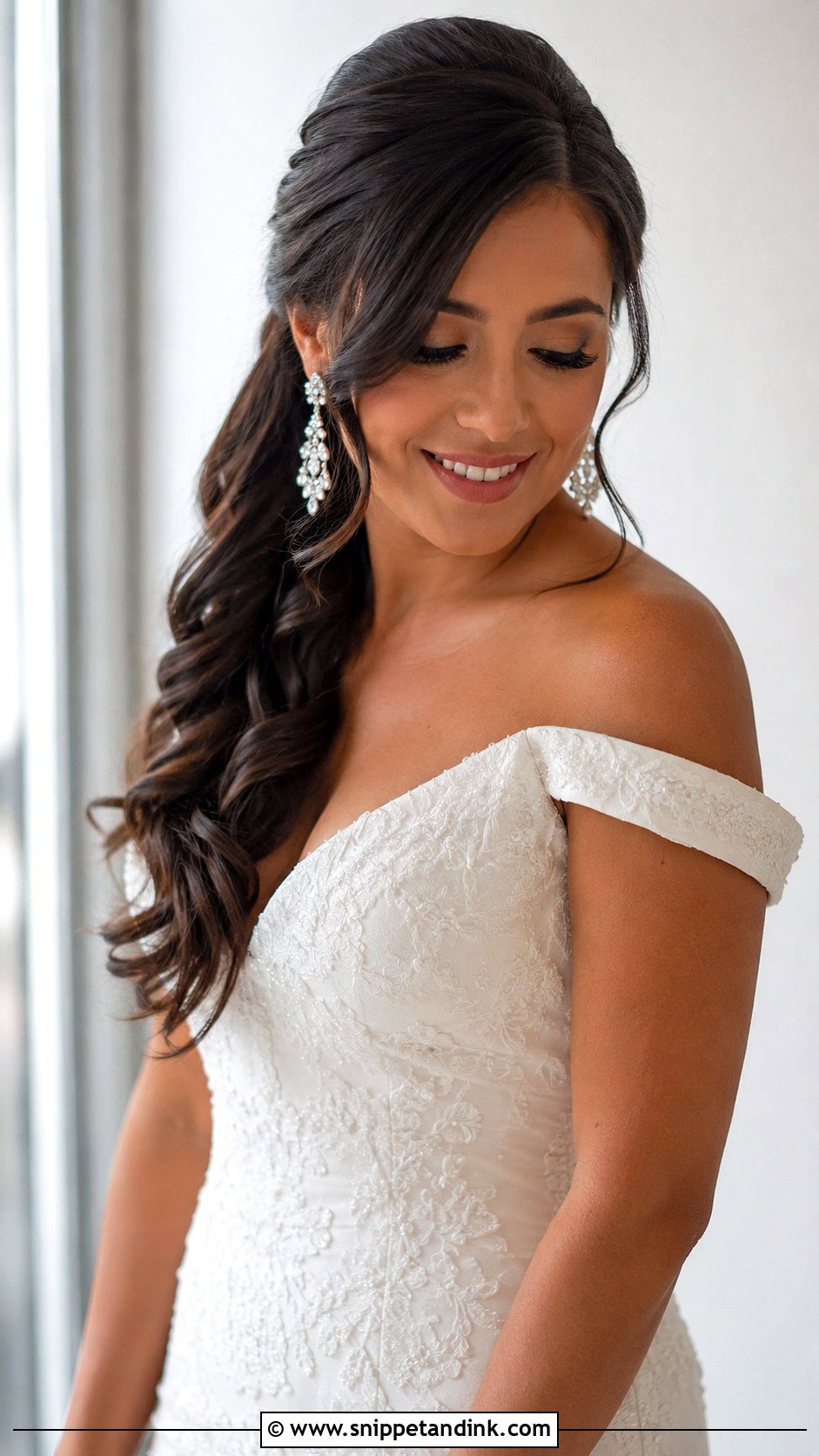 Side Swept Wedding Hairstyle - Snippet and Ink - 15 Wedding Hairstyle Ideas for Long Hair