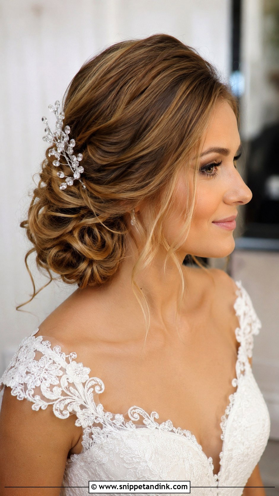 Side Swept Wedding Updo - Snippet and Ink - 15 Wedding Hairstyles to the Side