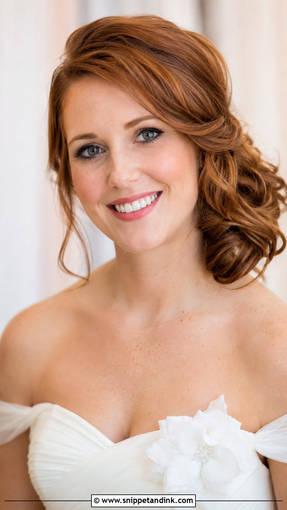 Side Swept Wedding Updo - Snippet and Ink - 20 Romantic Wedding Updo Ideas