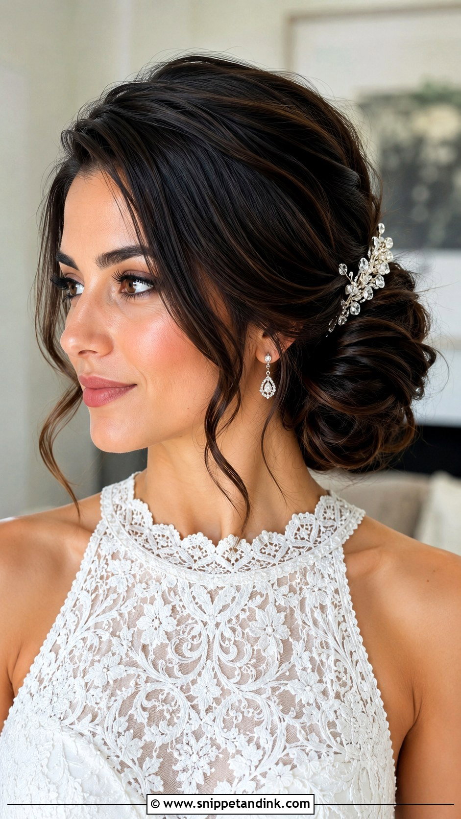 Side Swept Wedding Updo - Snippet and Ink - 15 Hair to the Side Wedding Styles