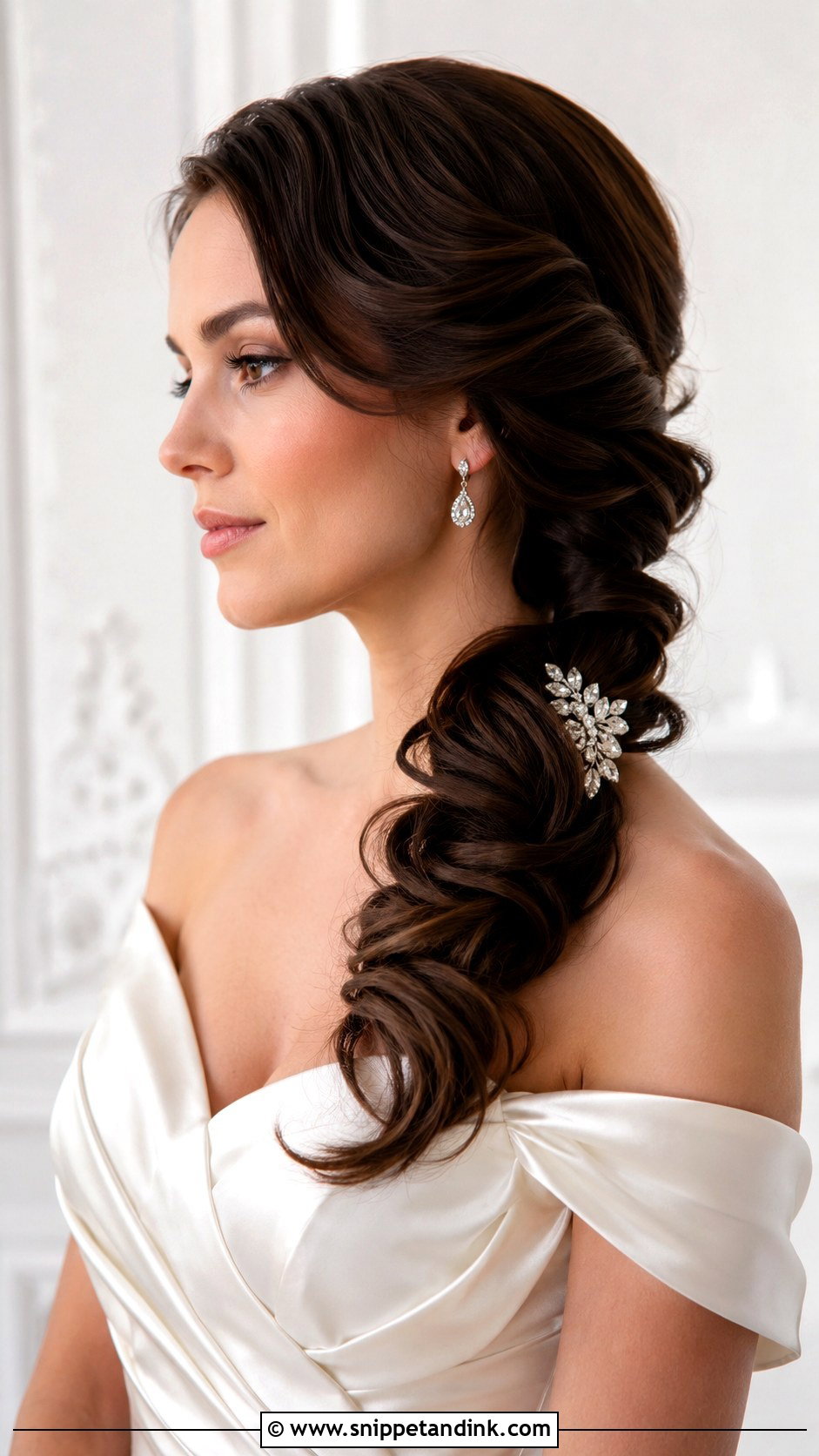 Side Twisted Updo - Snippet and Ink - 30 One Sided Wedding Hairstyle Ideas