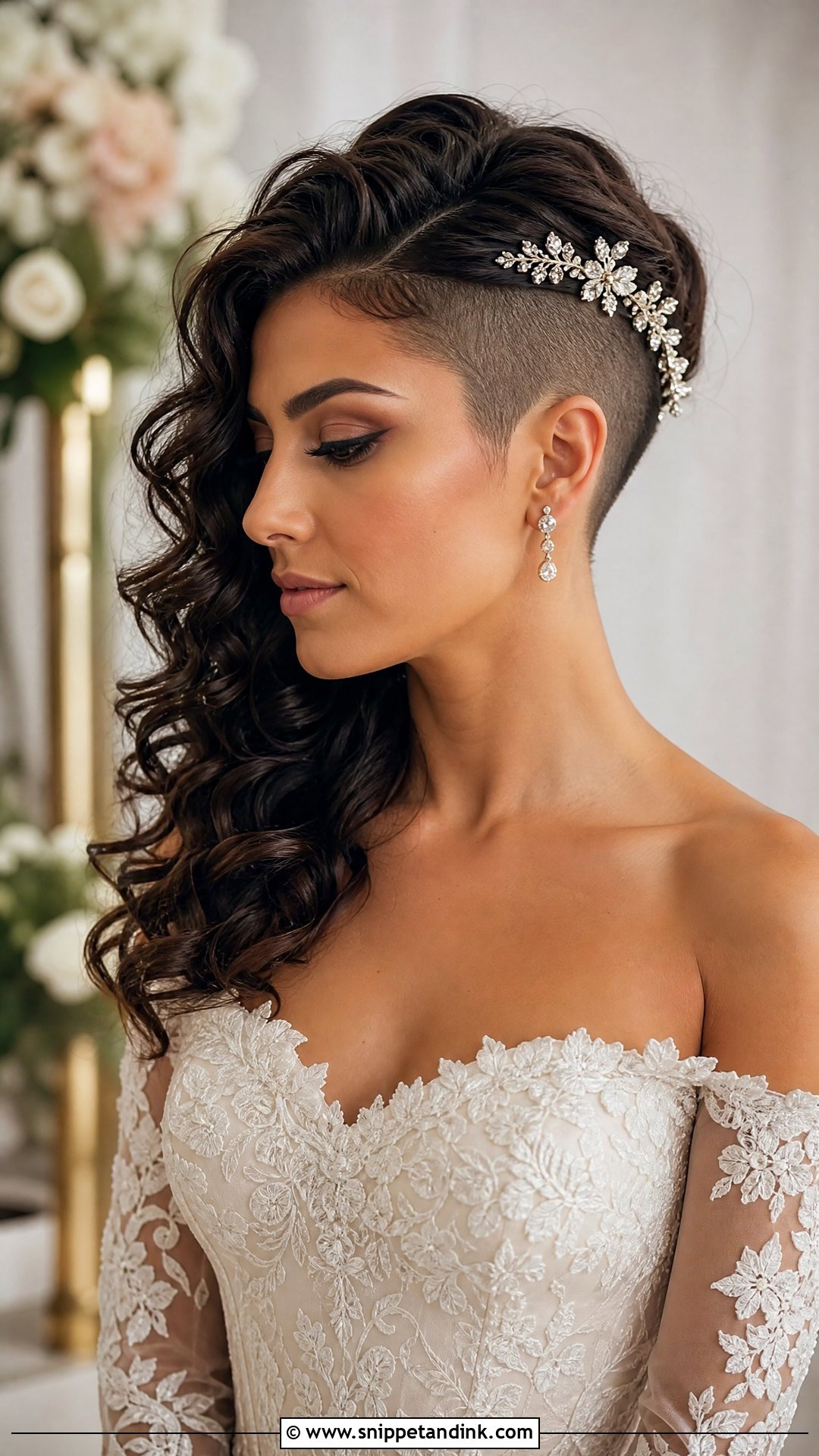 Side Undercut Wedding Hairstyle - Snippet and Ink - 20 Undercut Wedding Hairstyles