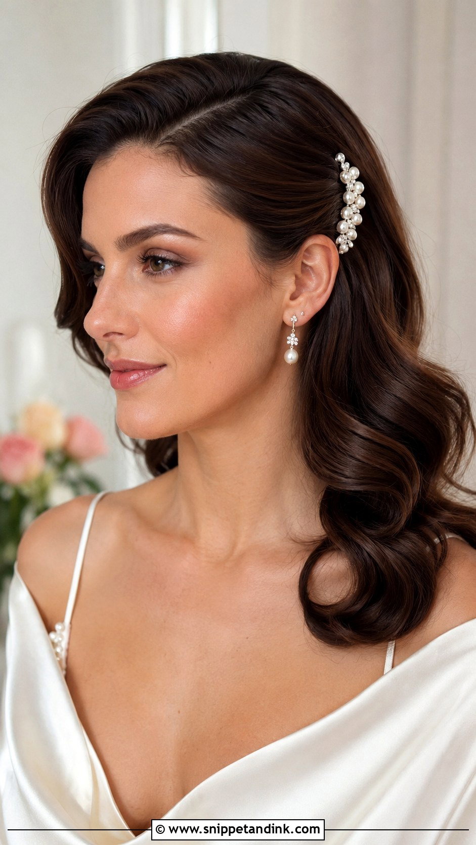 Side Wedding Hair Clip With Waves - Snippet and Ink - 15 Side Wedding Hair Clips