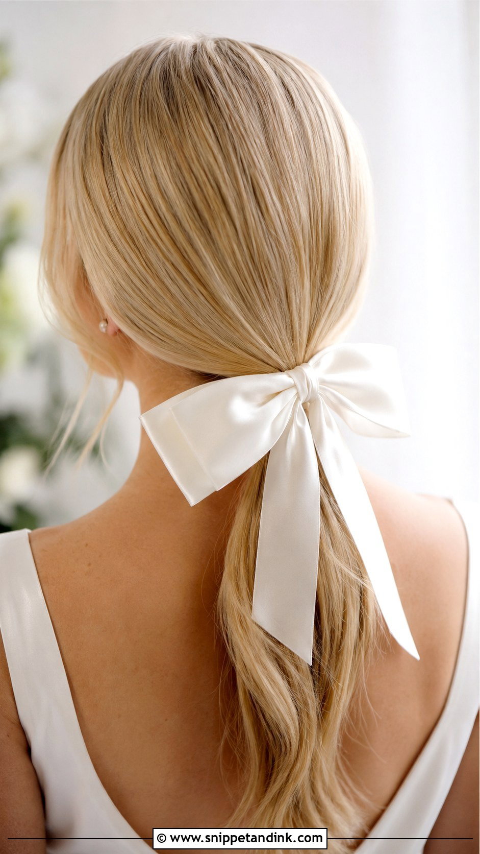 Silk Hair Bow - Snippet and Ink - 25 Bride Hair Accessories