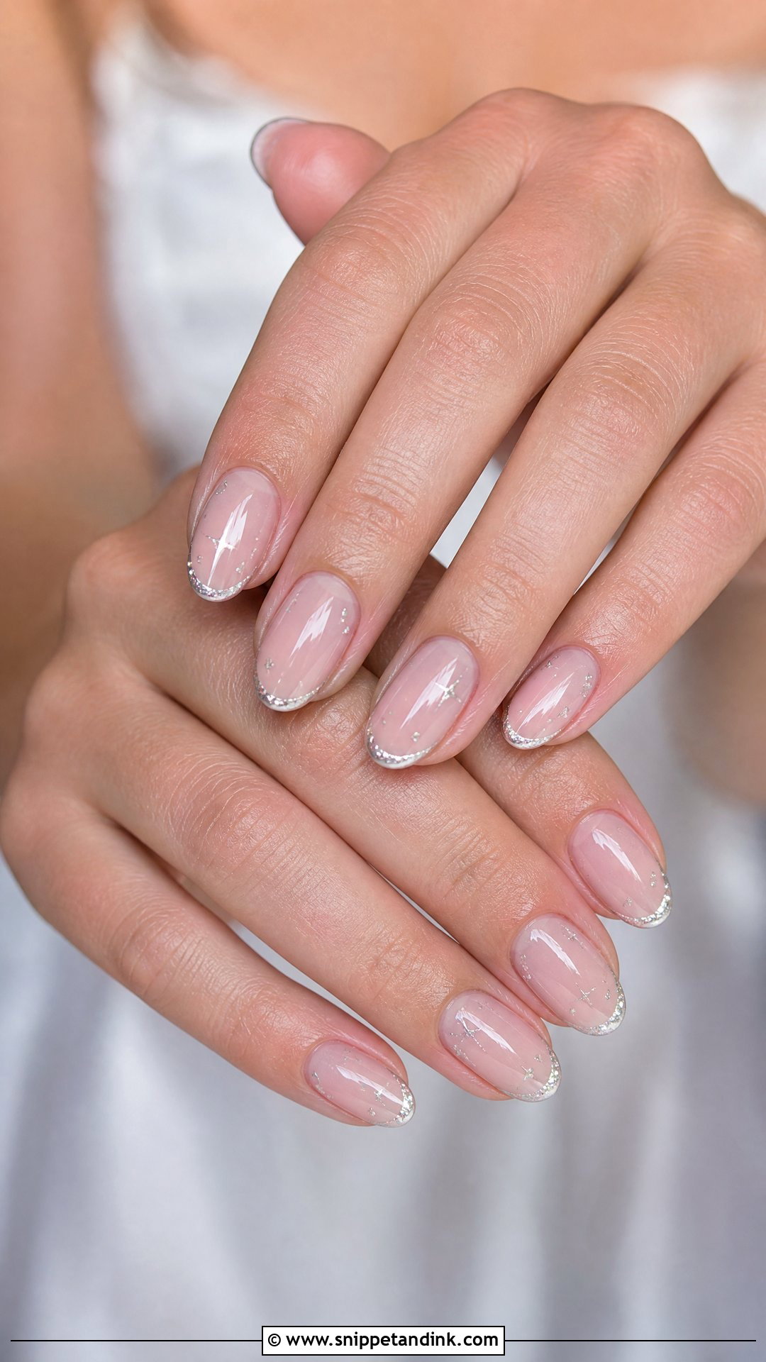 Silver Accent Bride Nails - Snippet and Ink - 25 Brides Nails for Wedding