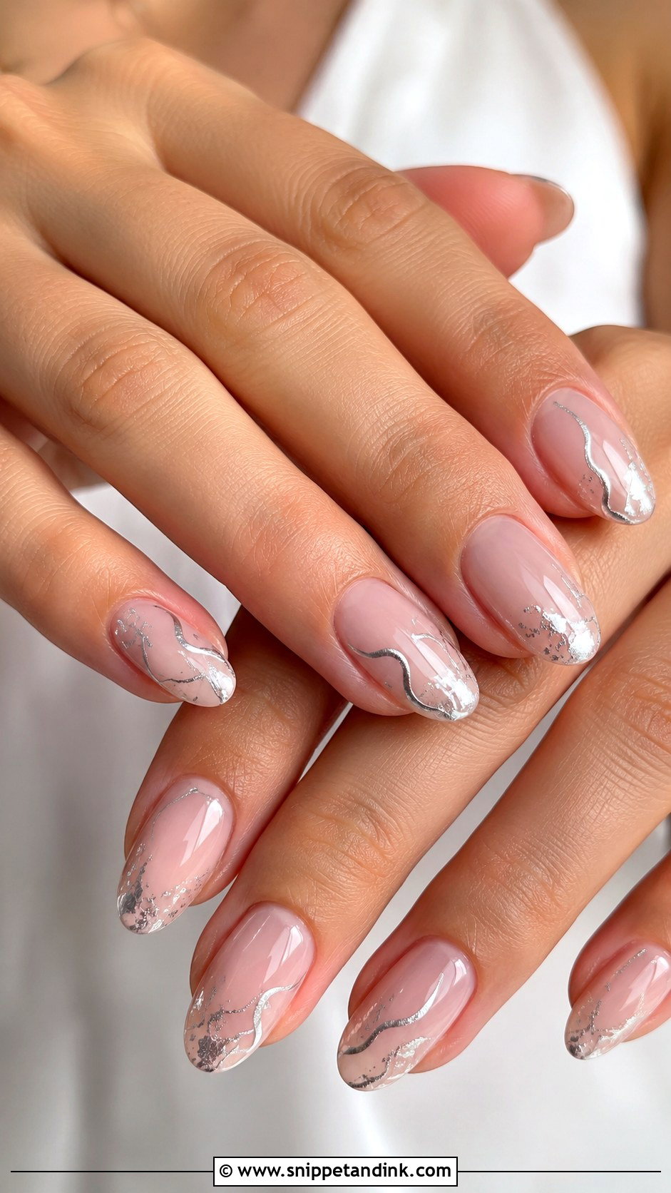 Silver Accent Bride Nails - Snippet and Ink - 30 Elegant Bride Nails Wedding