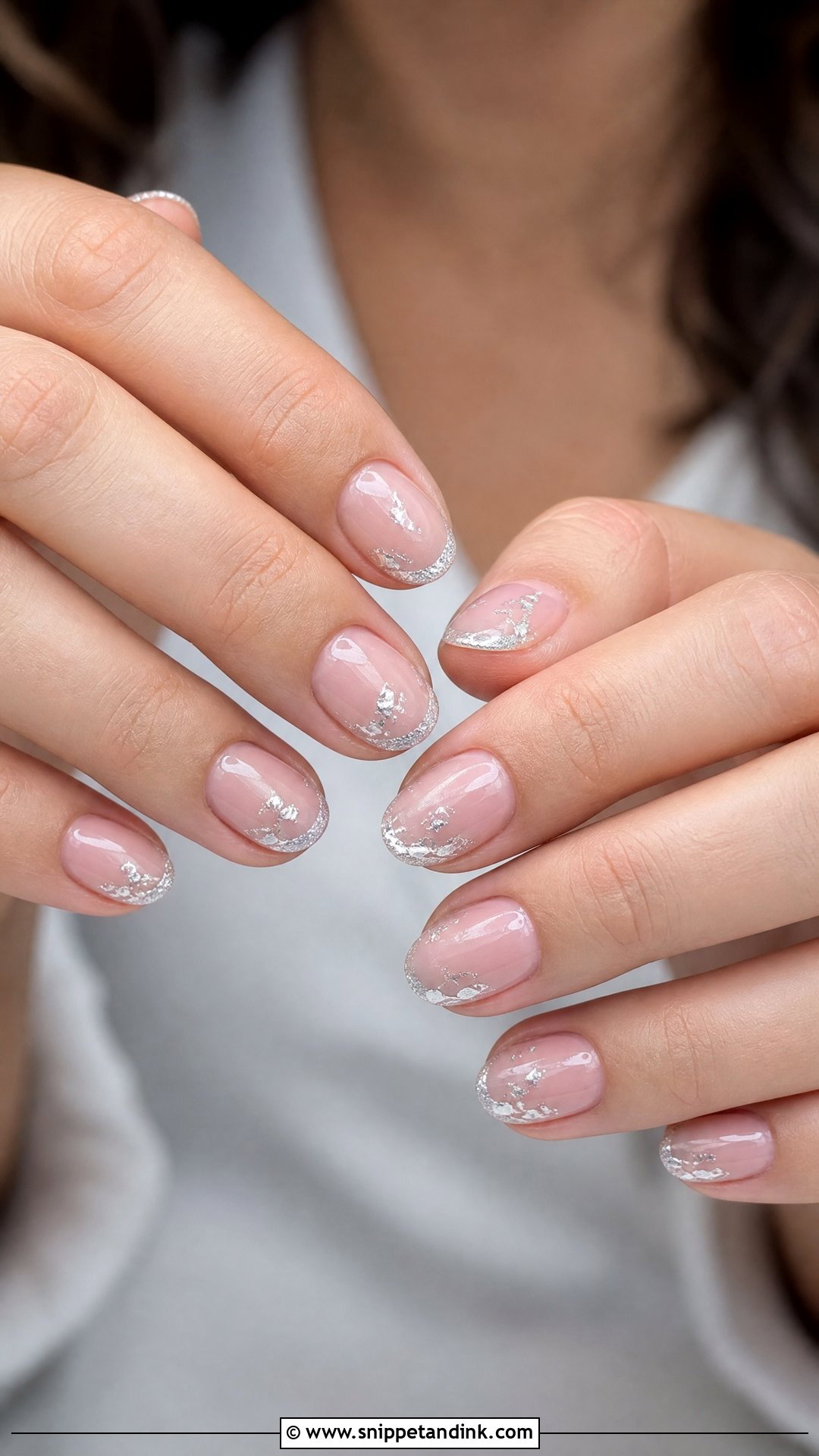 Silver Accent Bridesmaid Nails - Snippet and Ink - 25 Nails for Wedding Bridesmaid