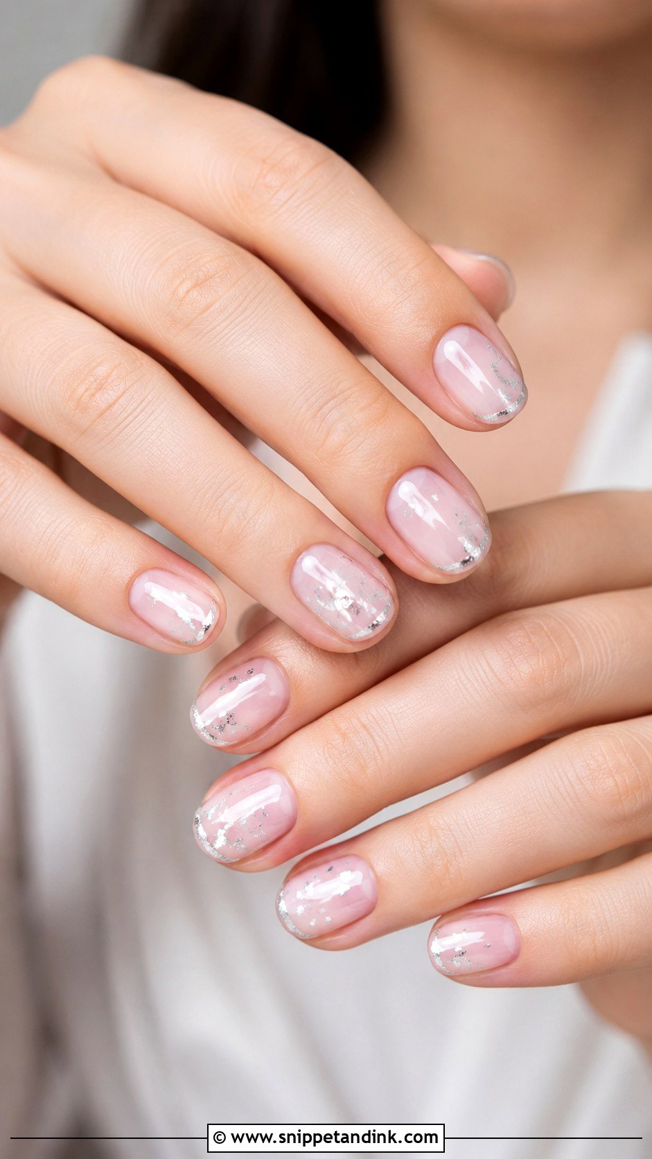 Silver Accent Bridesmaid Nails - Snippet and Ink - 30 Classy Bridesmaid Nails