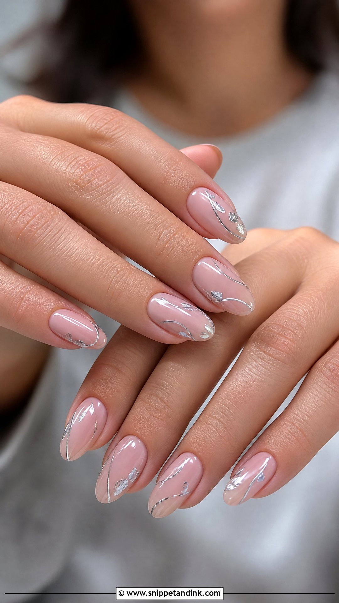 Silver Accent Engagement Nails - Snippet and Ink - 35 Engagement Nails Ideas