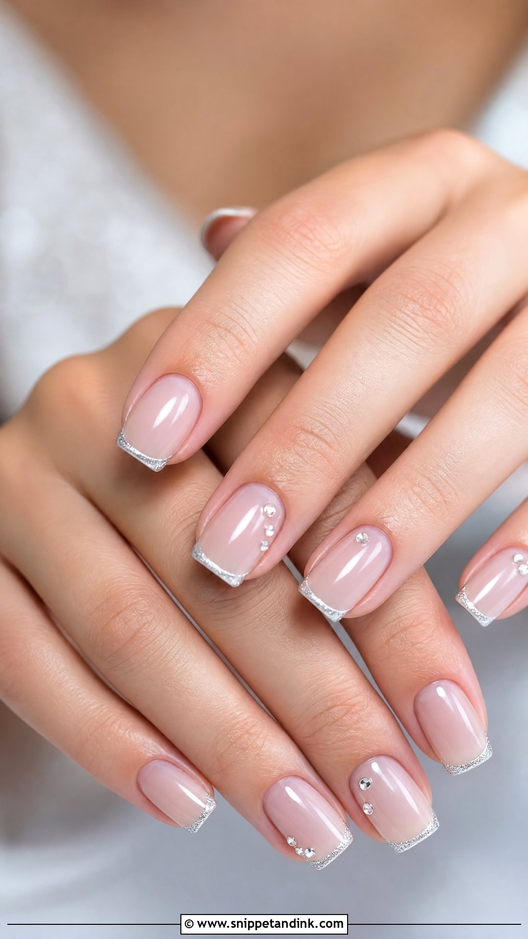 Silver Accent Wedding Nails - Snippet and Ink - 35 Wedding Nails for Bride