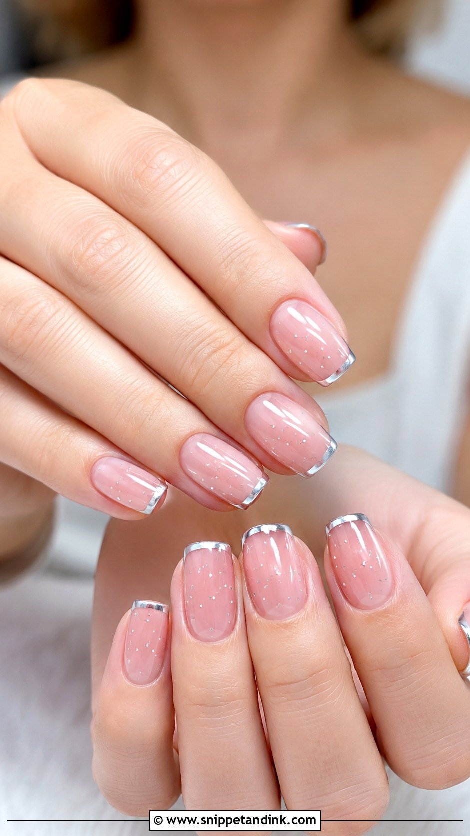 Silver Accent Wedding Nails - Snippet and Ink - 20 Nail Idea for Wedding Ideas