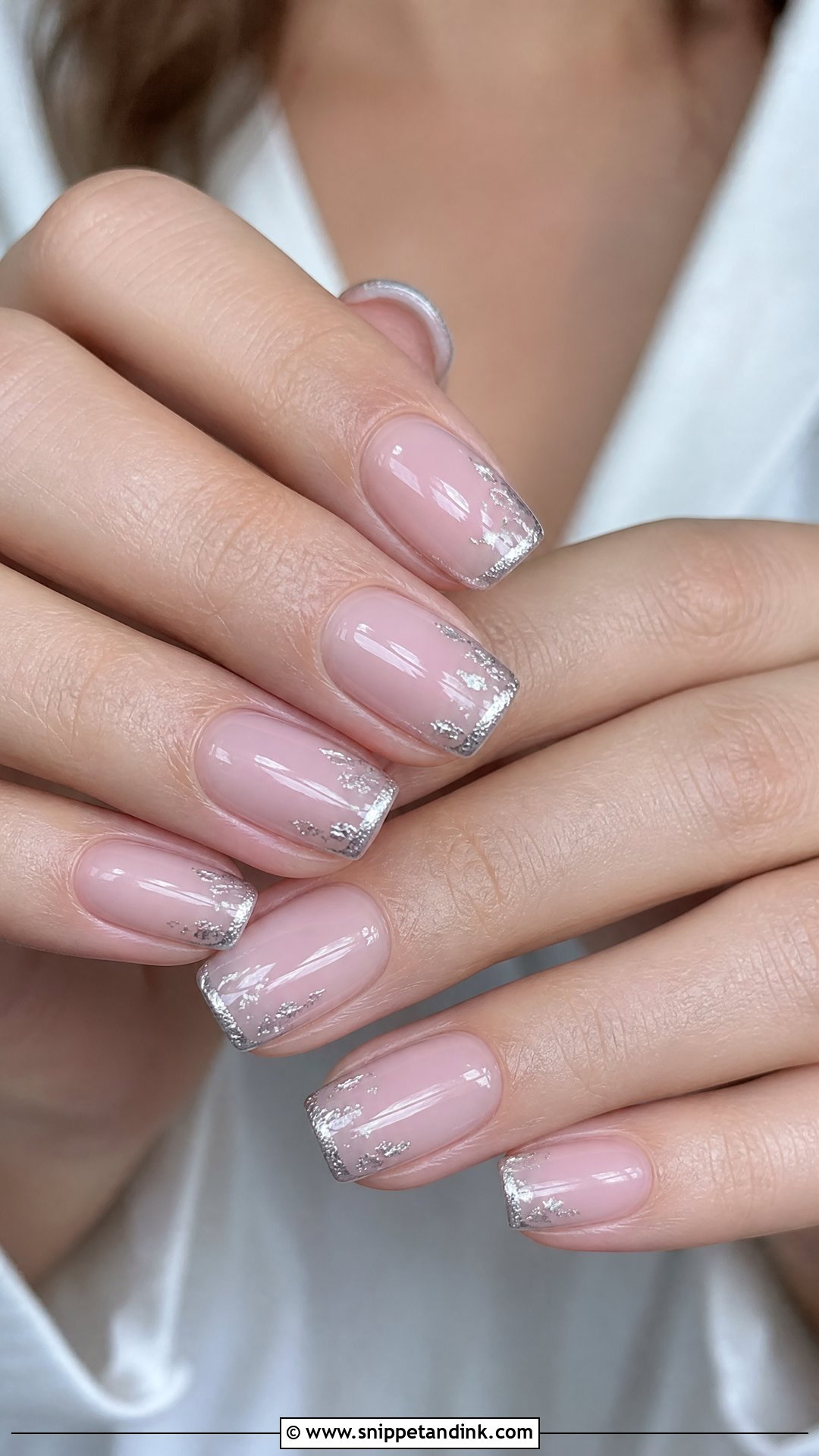 Silver Accent Wedding Nails - Snippet and Ink - 25 Nail Wedding for Bride Ideas