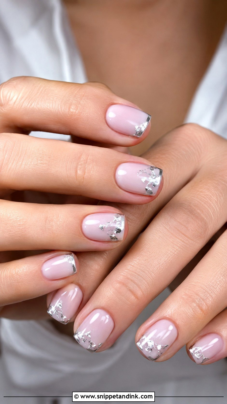 Silver Accent Wedding Nails - Snippet and Ink - 20 Classy Nails for Wedding
