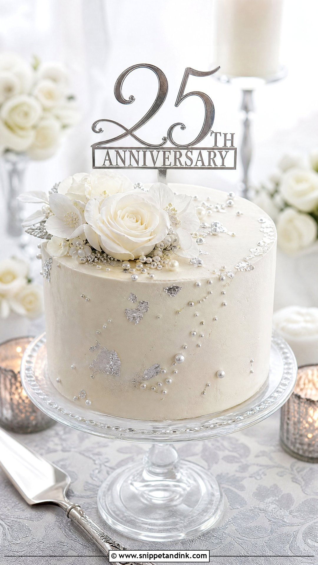 Silver Anniversary Cake - Snippet and Ink - 25 Love Anniversary Cake Ideas