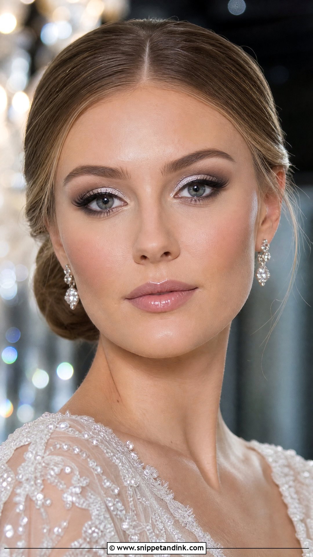 Silver Bridal Eye Makeup - Snippet and Ink - 20 Wedding Eye Makeup for Bride Ideas
