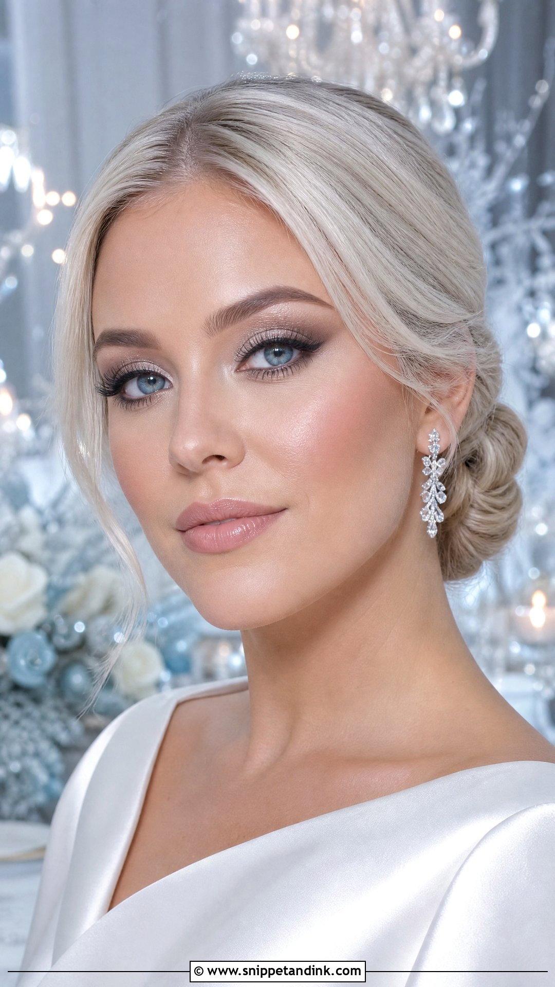 Silver Bridal Makeup For Blue Eyes - Snippet and Ink - 20 Blue Eye Bridal Makeup Ideas