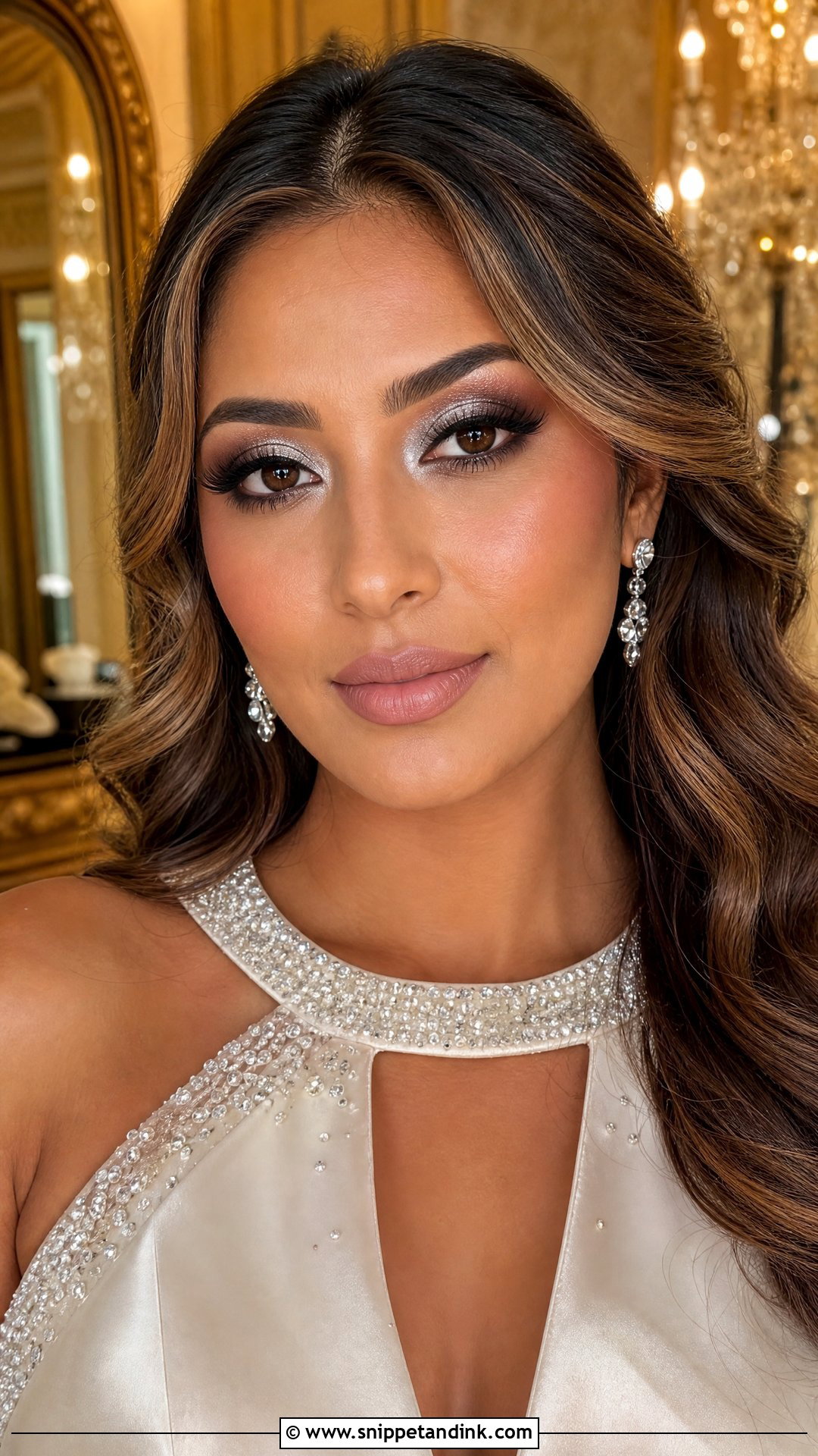 Silver Bridal Makeup For Brown Eyes - Snippet and Ink - 20 Silver Bridal Makeup Ideas