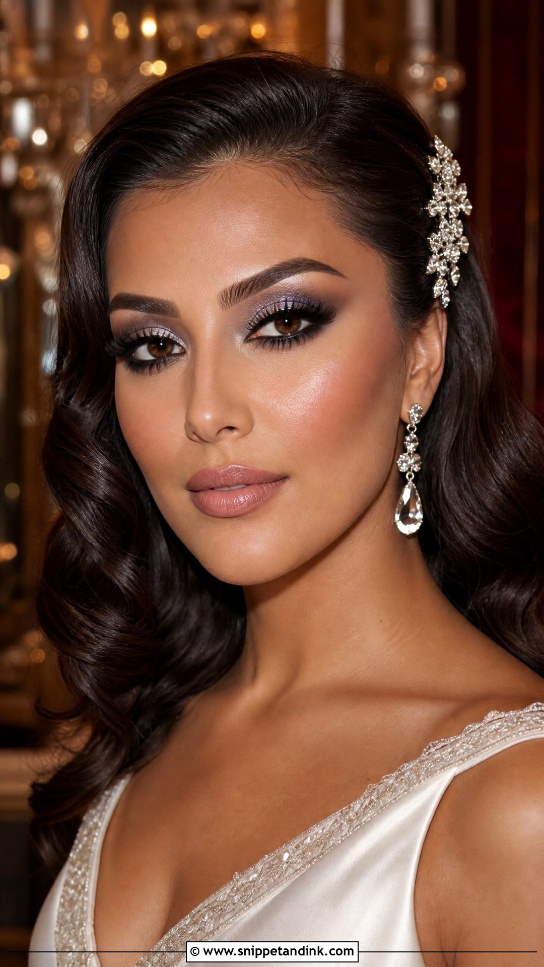 Silver Bridal Makeup For Evening Wedding - Snippet and Ink - 20 Silver Bridal Makeup Ideas