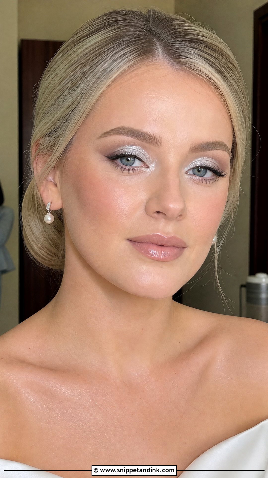 Silver Bridal Makeup For Hooded Eyes - Snippet and Ink - 20 Silver Bridal Makeup Ideas