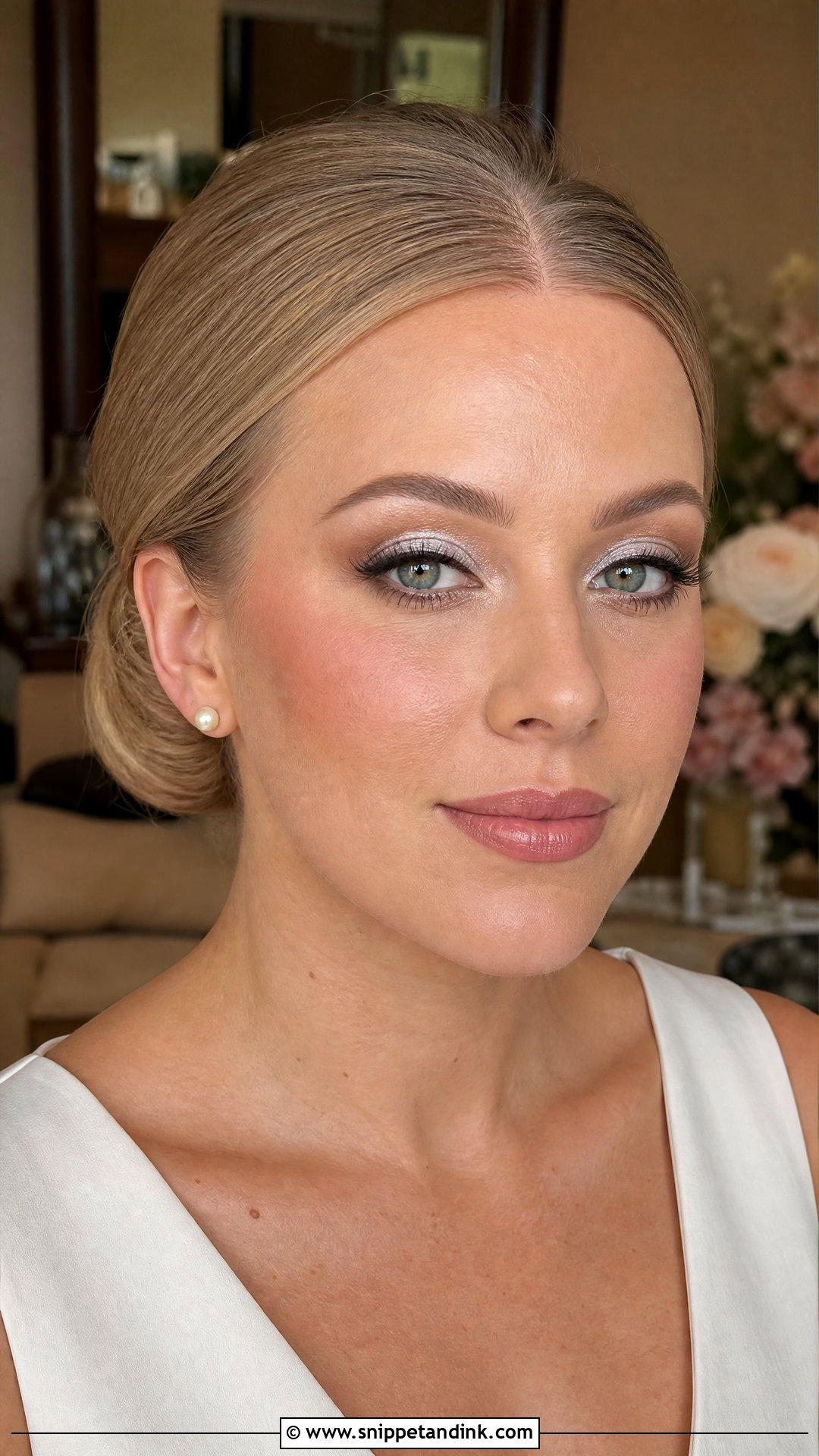 Silver Bridal Makeup With Matte Skin - Snippet and Ink - 20 Silver Bridal Makeup Ideas