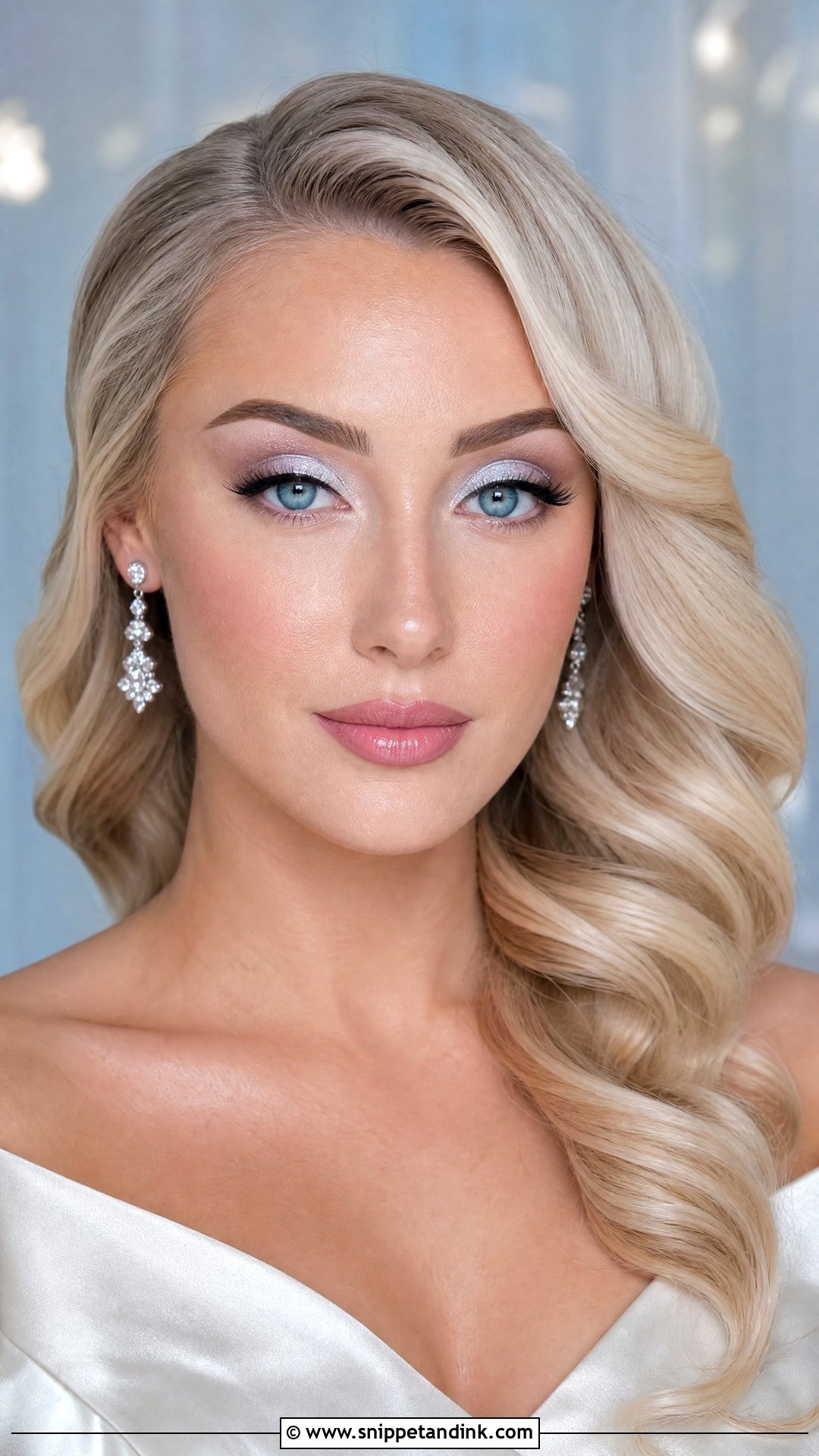Silver Bridal Makeup for Blue Eyes - Snippet and Ink - 20 Wedding Day Makeup for Bride Blue Eyes