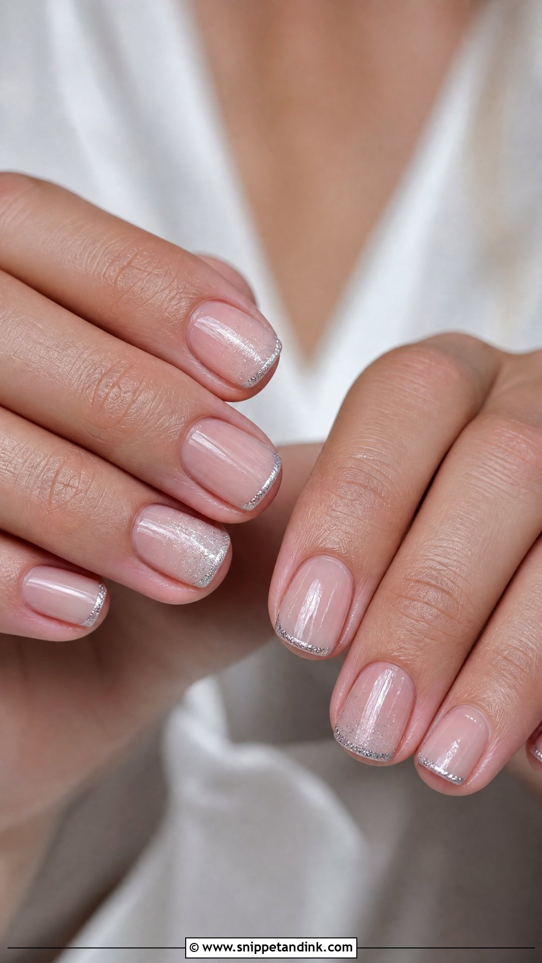 Silver Bridal Nails - Snippet and Ink - 25 Bridal Nails Ideas