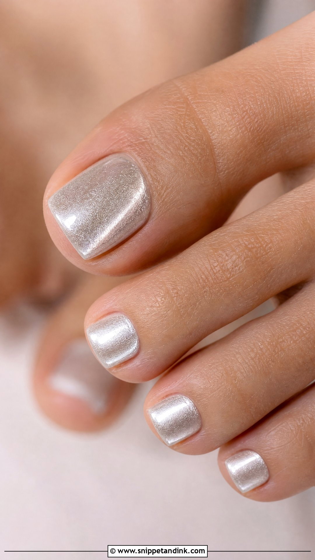 Silver Bridal Toe Nails - Snippet and Ink - 25 Bridal Toe Nails Wedding