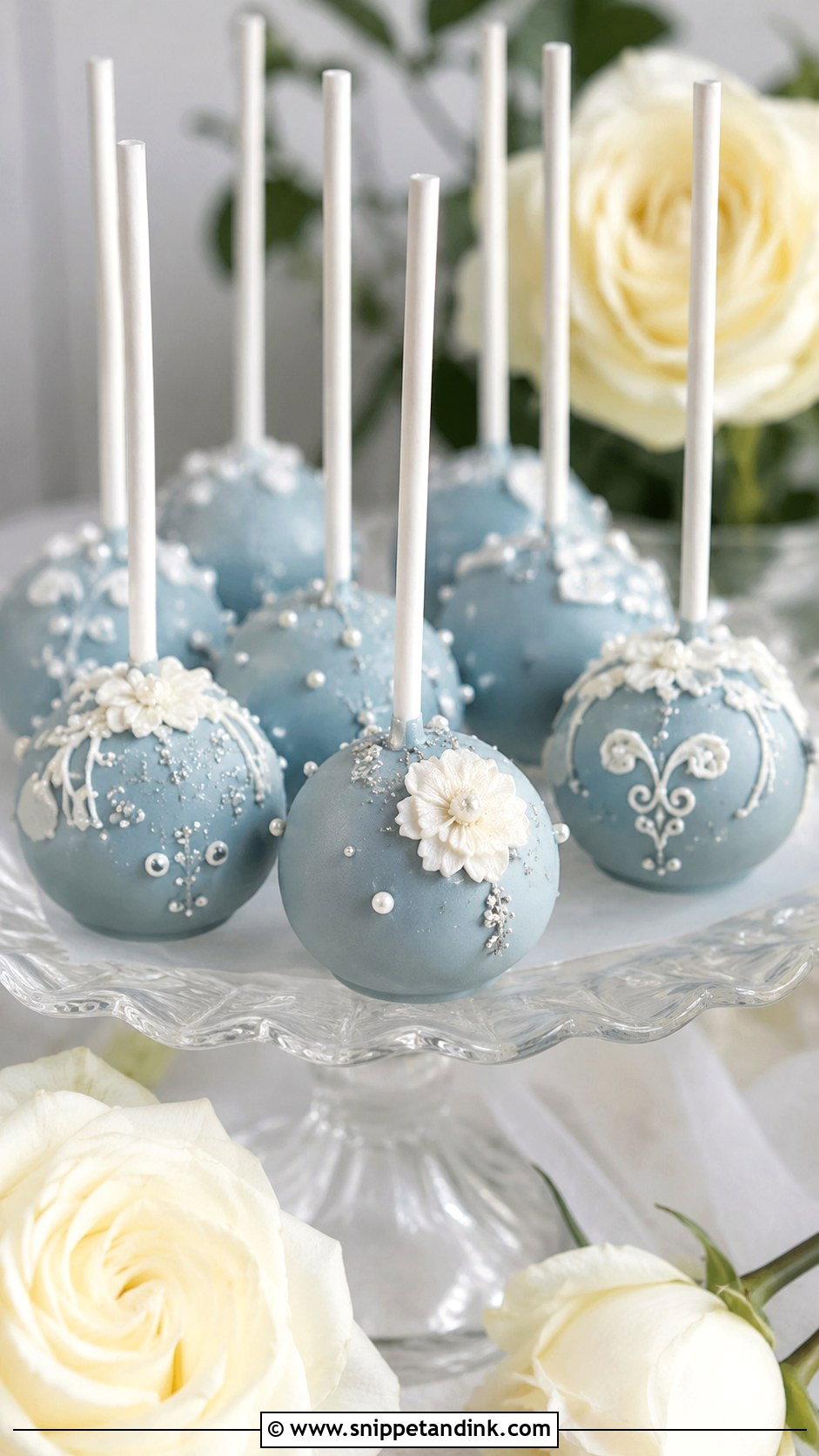 Silver Bride Cake Pops - Snippet and Ink - 35 Bride Cake Pops