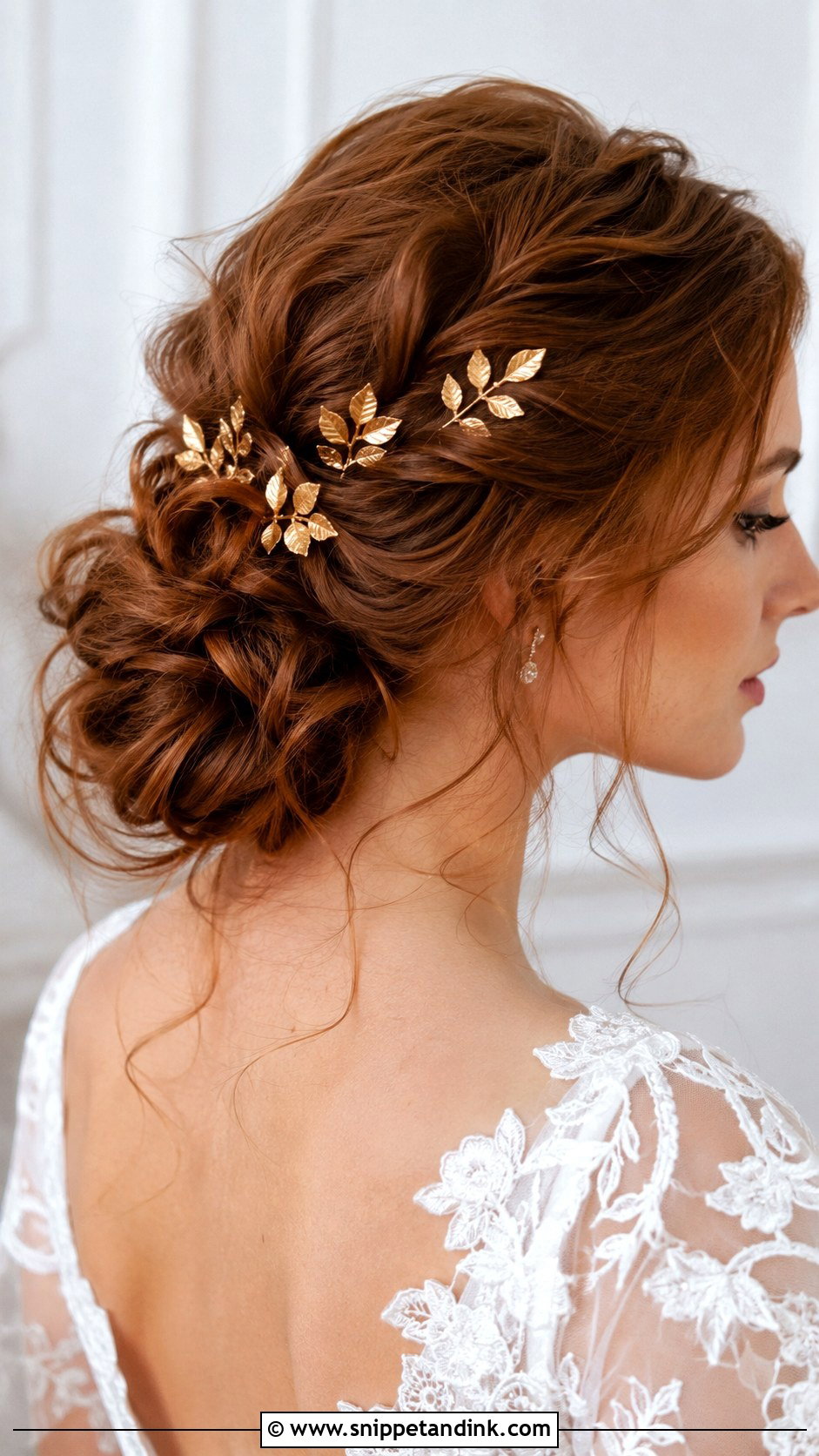 Silver Bride Hair Vine With Updo - Snippet and Ink - 20 Bride Hair Jewelry Ideas