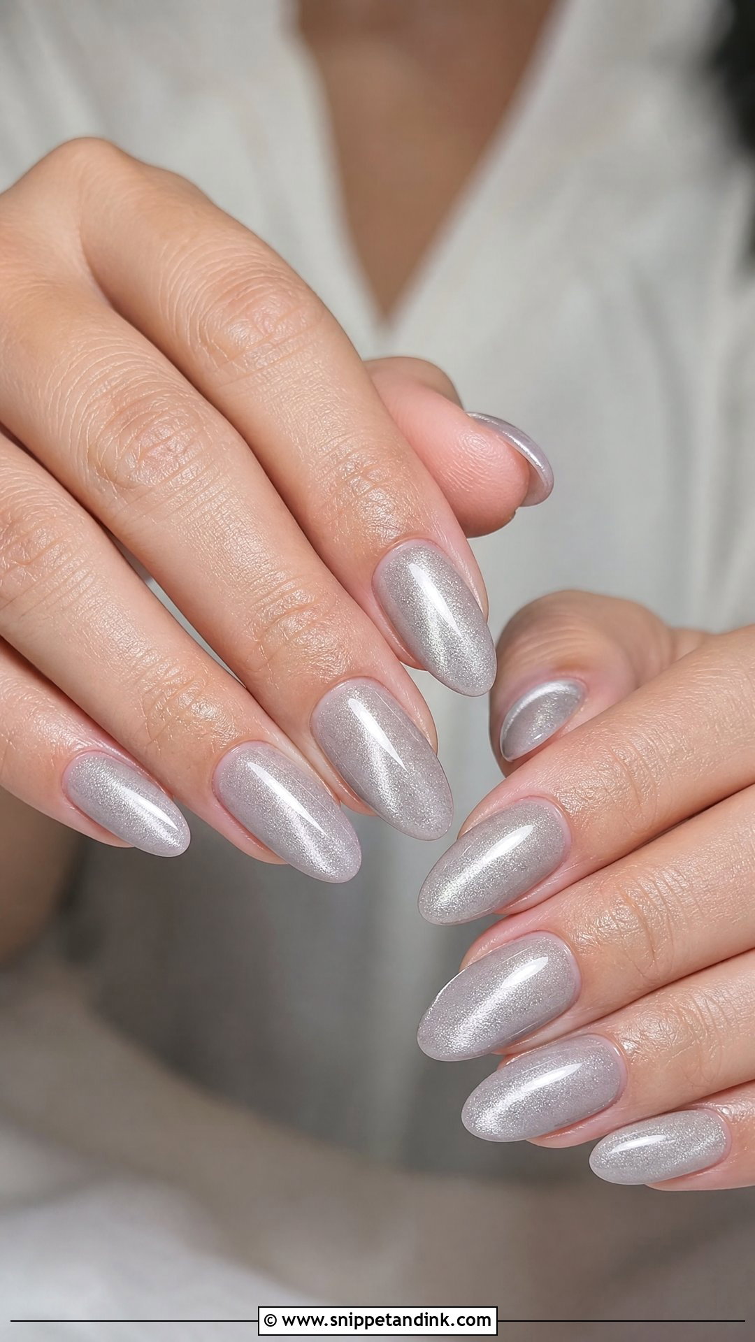 Silver Cat Eye Wedding Nails - Snippet and Ink - 25 Cat Eye Wedding Nails