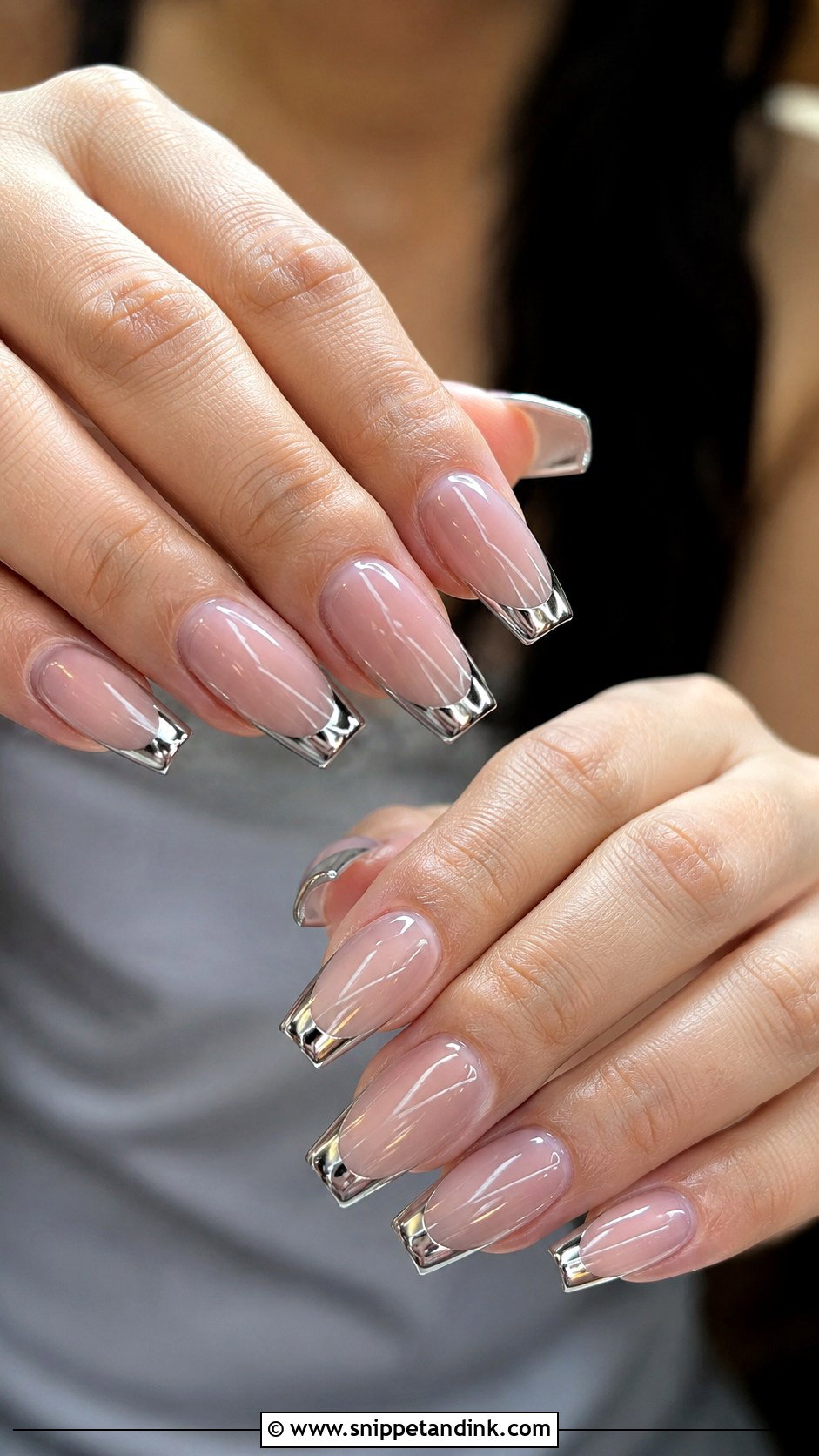 Silver Chrome Anniversary Nails - Snippet and Ink - 20 Wedding Anniversary Nails Ideas