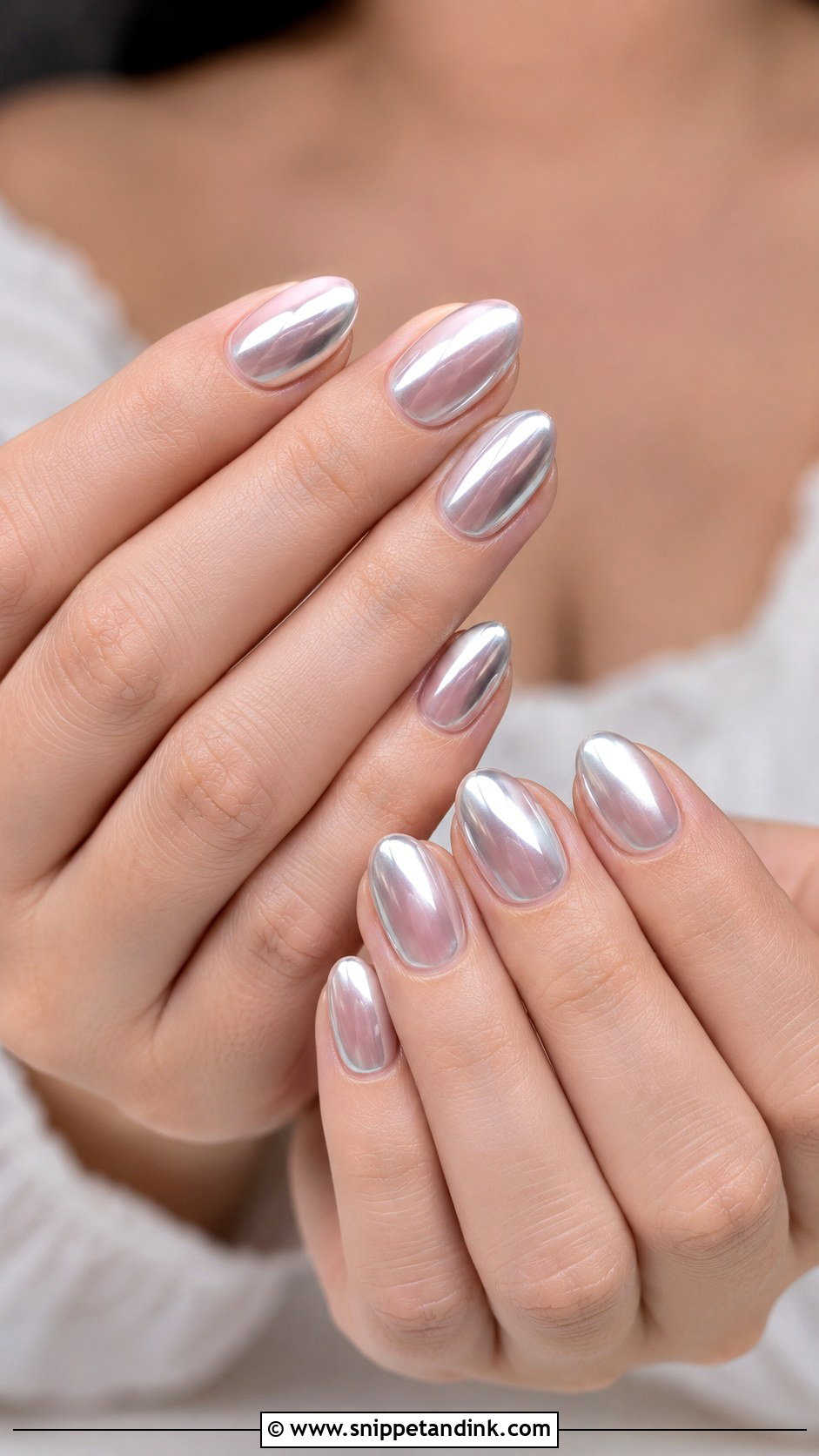 Silver Chrome Bridesmaid Nails - Snippet and Ink - 30 Bridesmaid Nail Ideas