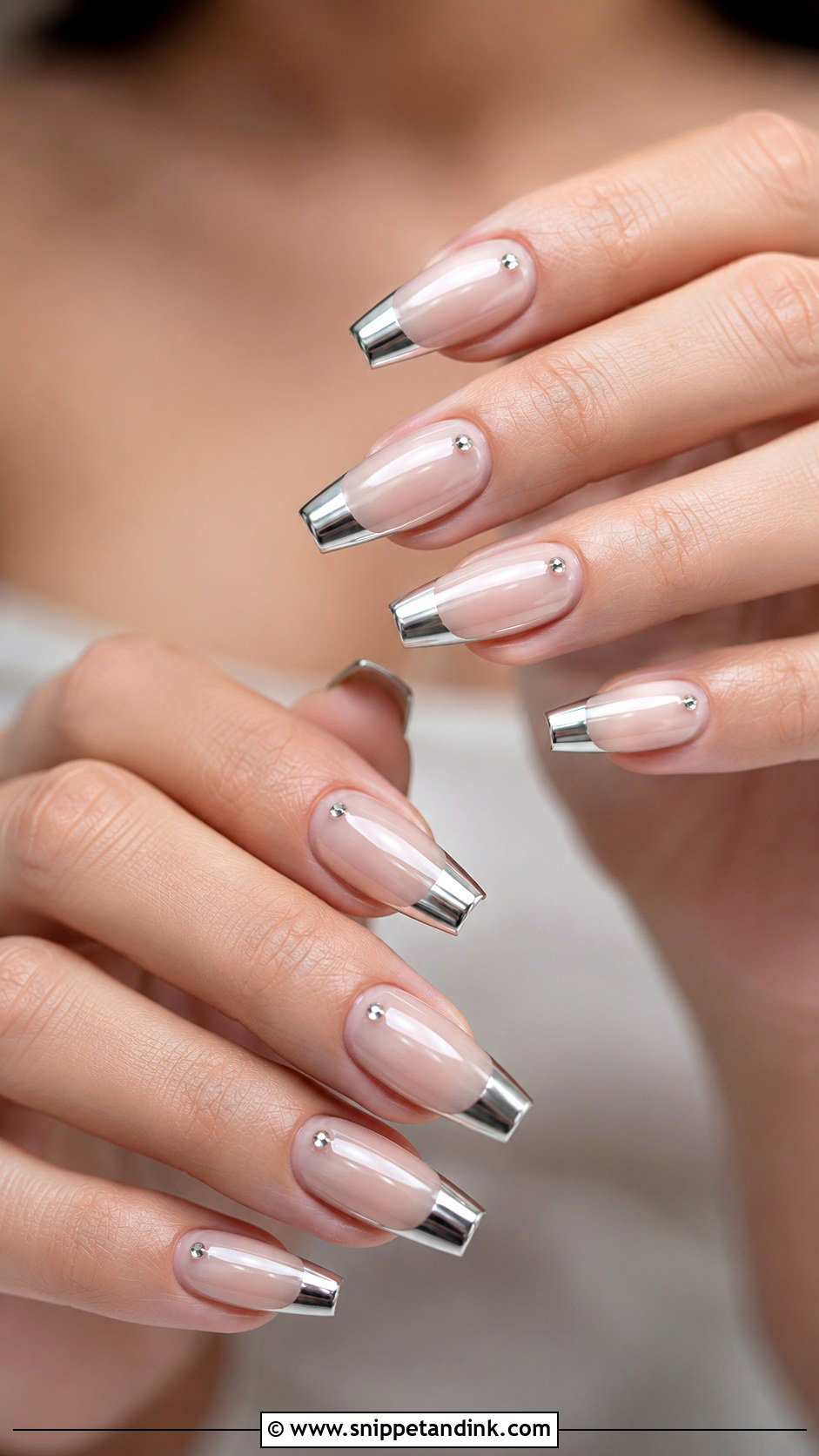 Silver Chrome Bridesmaid Nails - Snippet and Ink - 20 Indian Wedding Nails Bridesmaid
