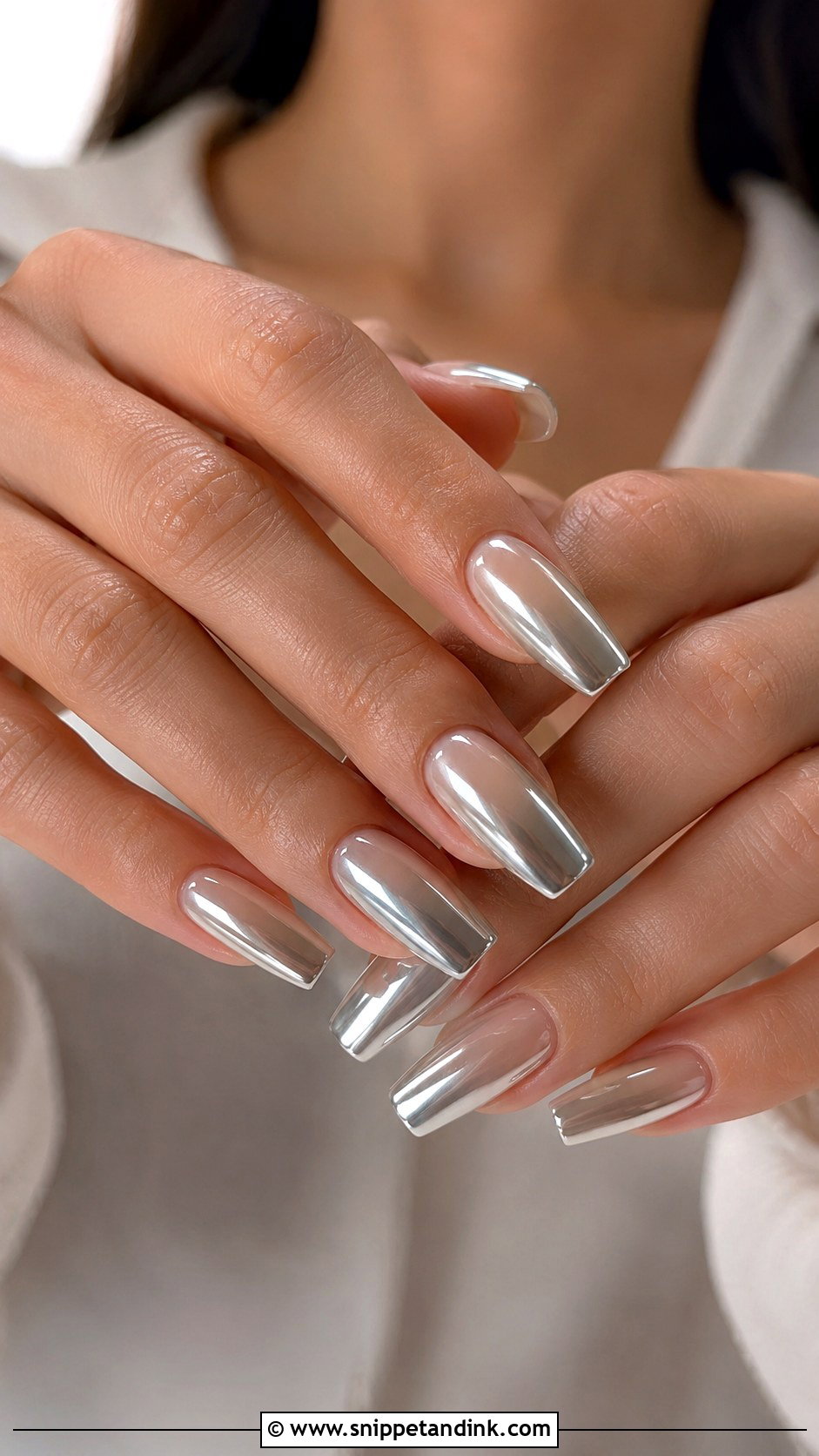 Silver Chrome Wedding Nails - Snippet and Ink - 20 Chrome Wedding Nails for Bride