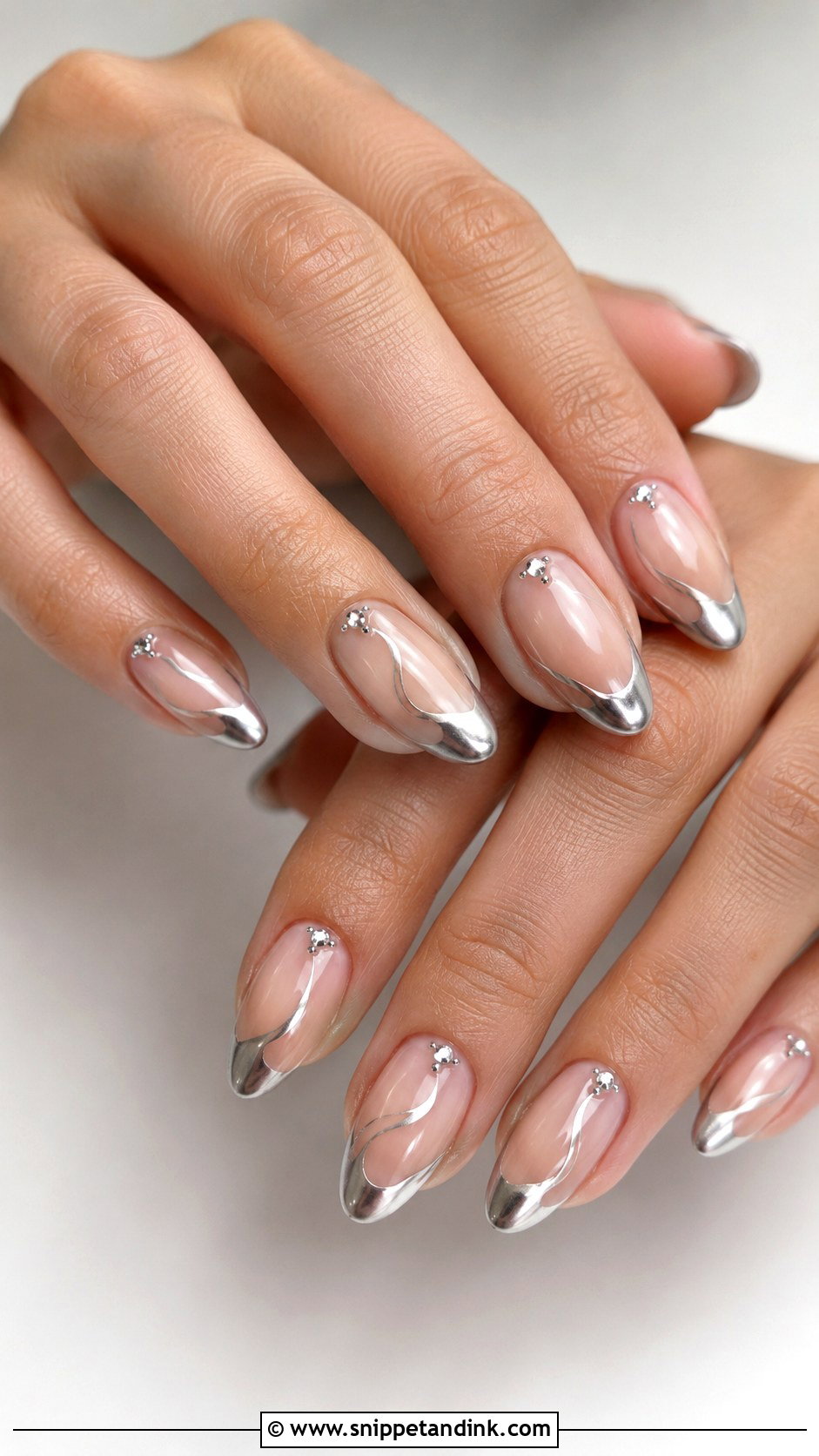 Silver Chrome Wedding Nails - Snippet and Ink - 20 Nail Art Designs for Wedding Functions