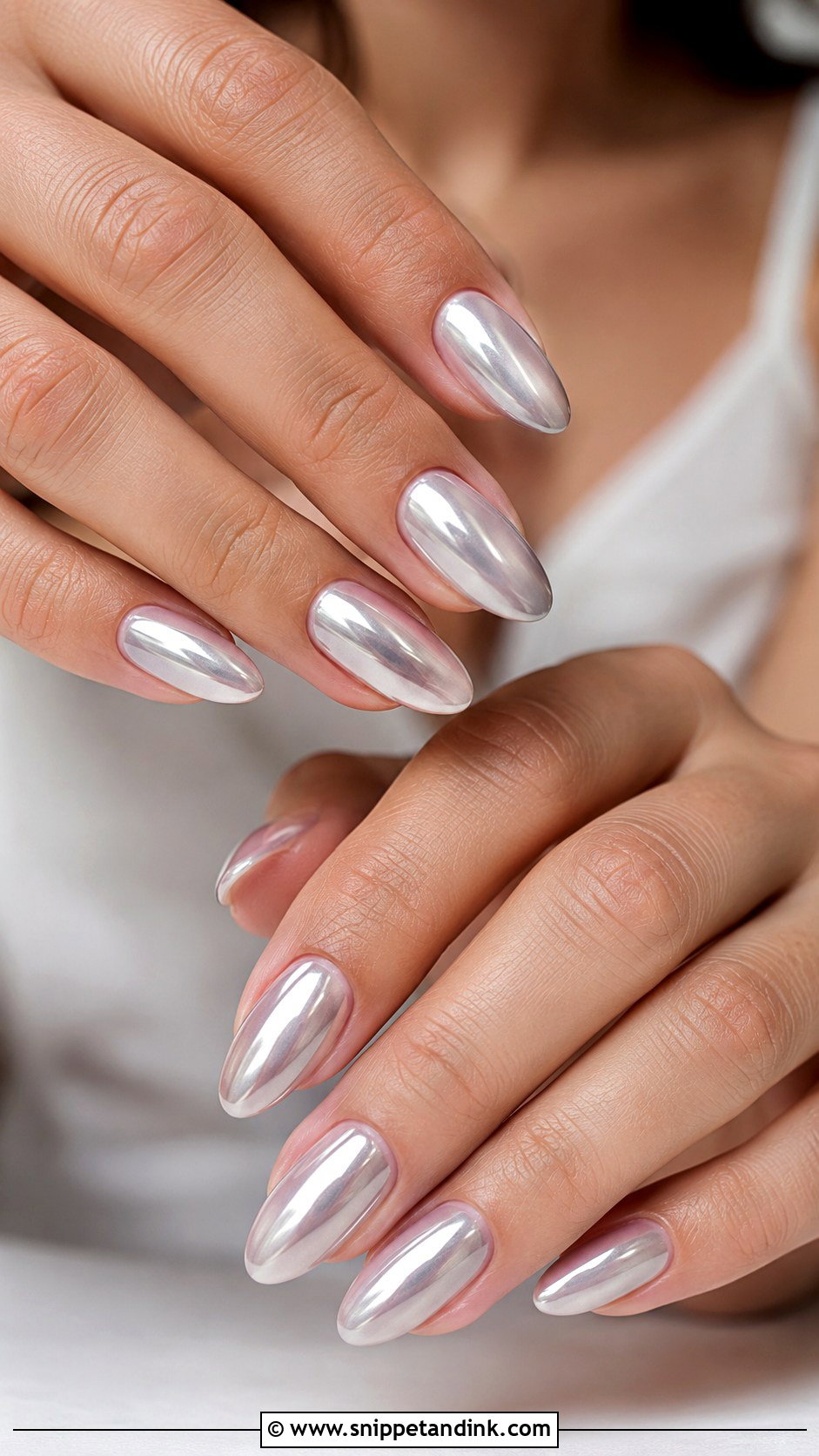 Silver Chrome Wedding Nails - Snippet and Ink - 20 Silver Wedding Nails