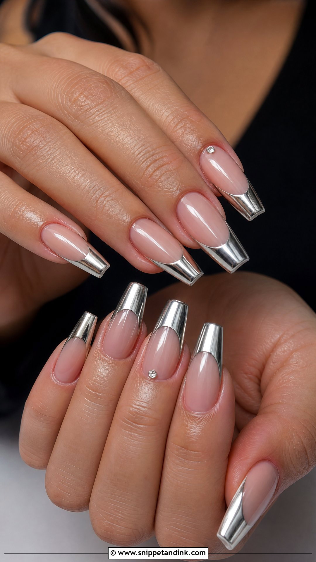 Silver Chrome Wedding Nails - Snippet and Ink - 25 Fun Wedding Nails