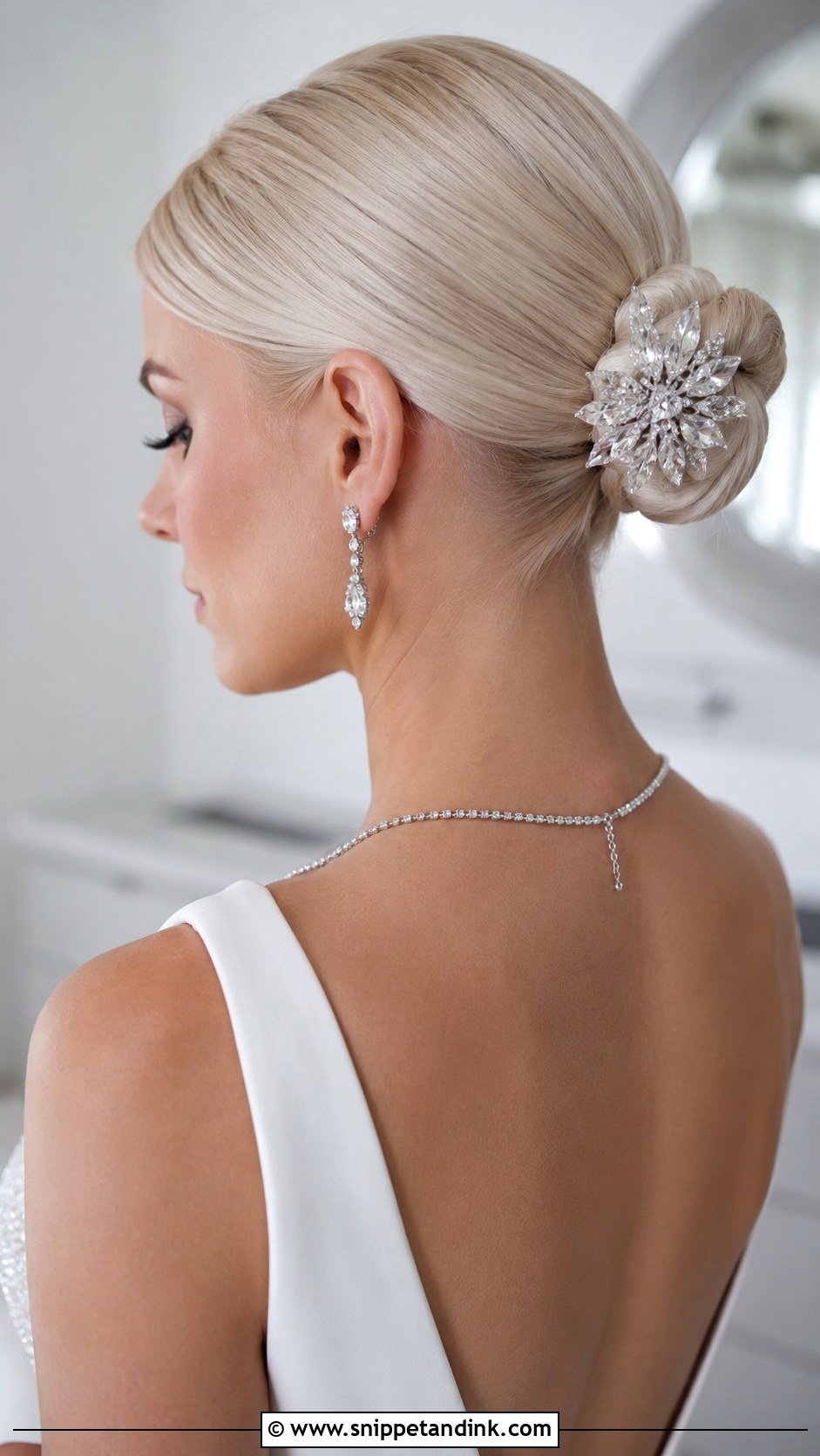 Silver Crystal Hair Clip - Snippet and Ink - 20 Bridal Hair Clips Ideas
