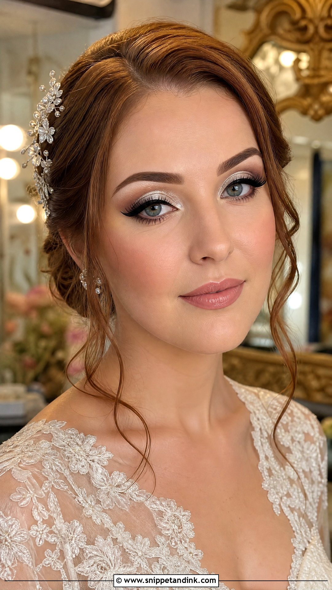 Silver Cut Crease Bridal Makeup - Snippet and Ink - 20 Silver Bridal Makeup Ideas