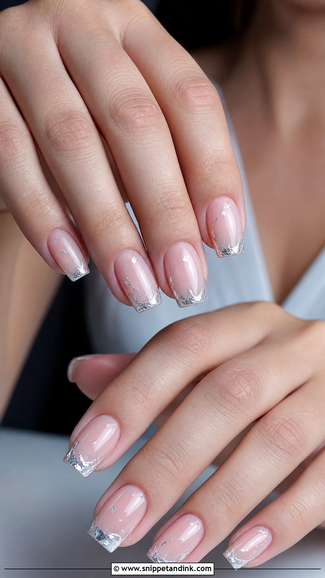 Silver Detail Bridal Nails - Snippet and Ink - 25 Bridal Wedding Day Nails for Bride