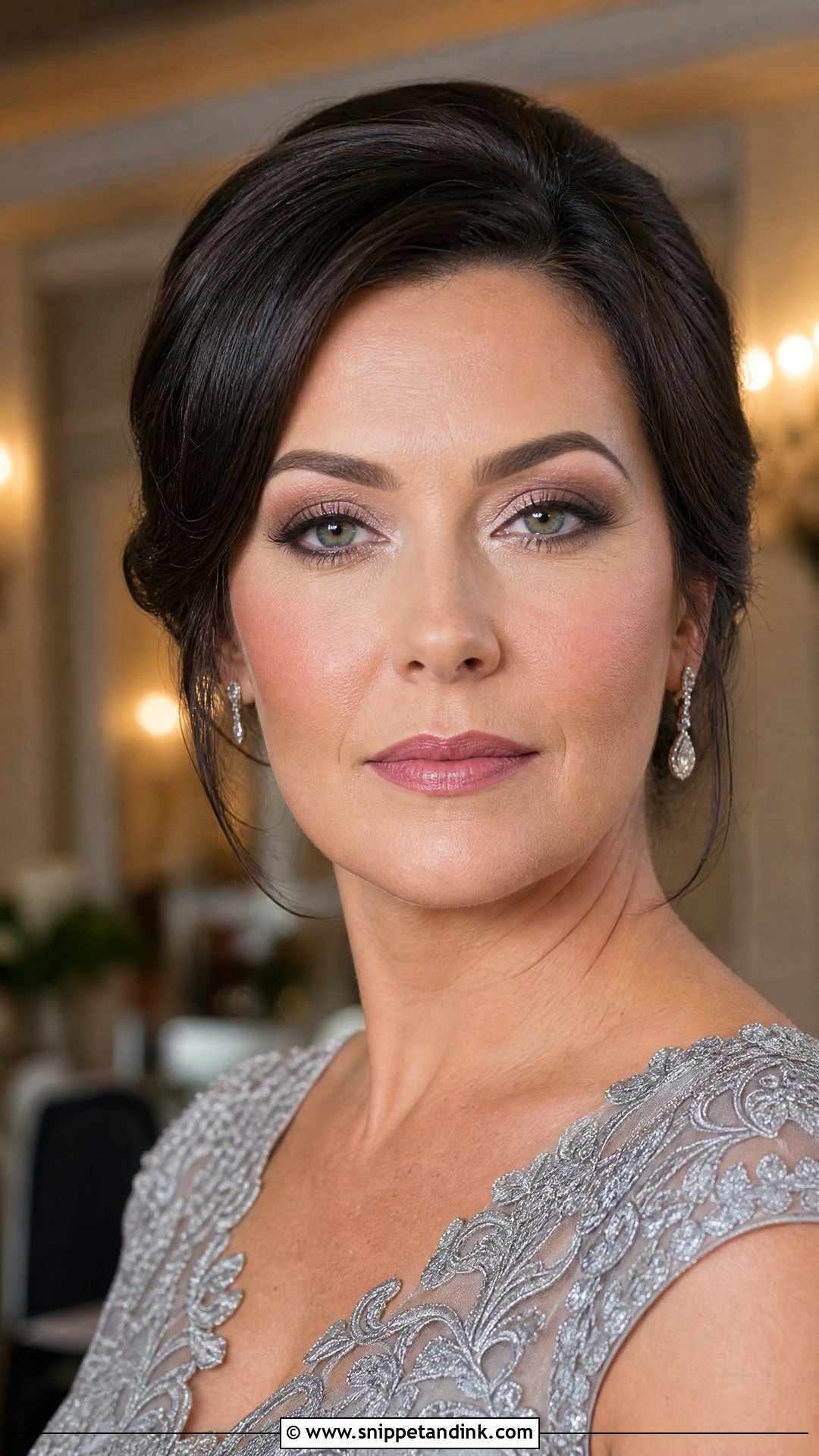 Silver Dress Mother Of Bride Makeup For Brunettes - Snippet and Ink - 20 Mother of Bride Makeup Brunette Ideas