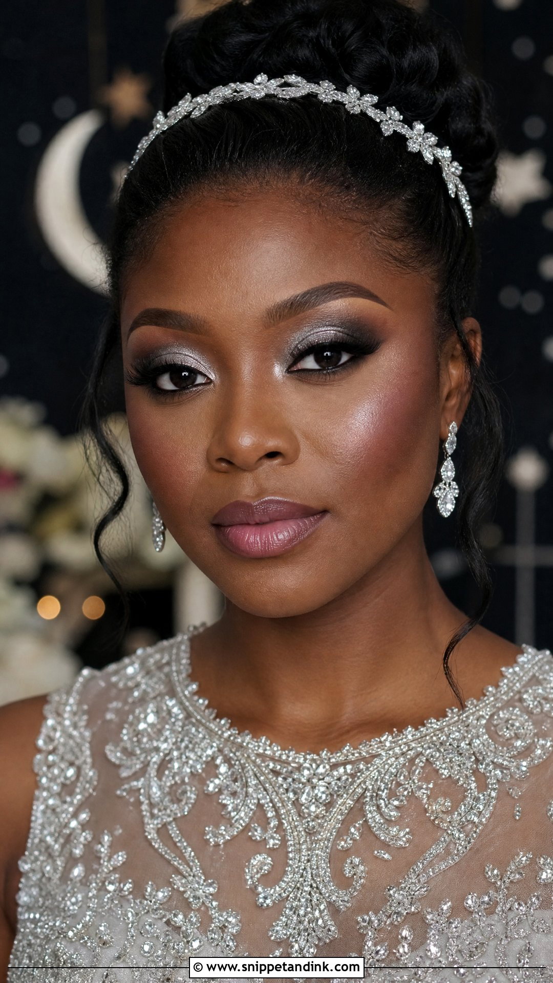 Silver Eyeshadow Wedding Makeup - Snippet and Ink - 25 Alt Wedding Makeup Ideas