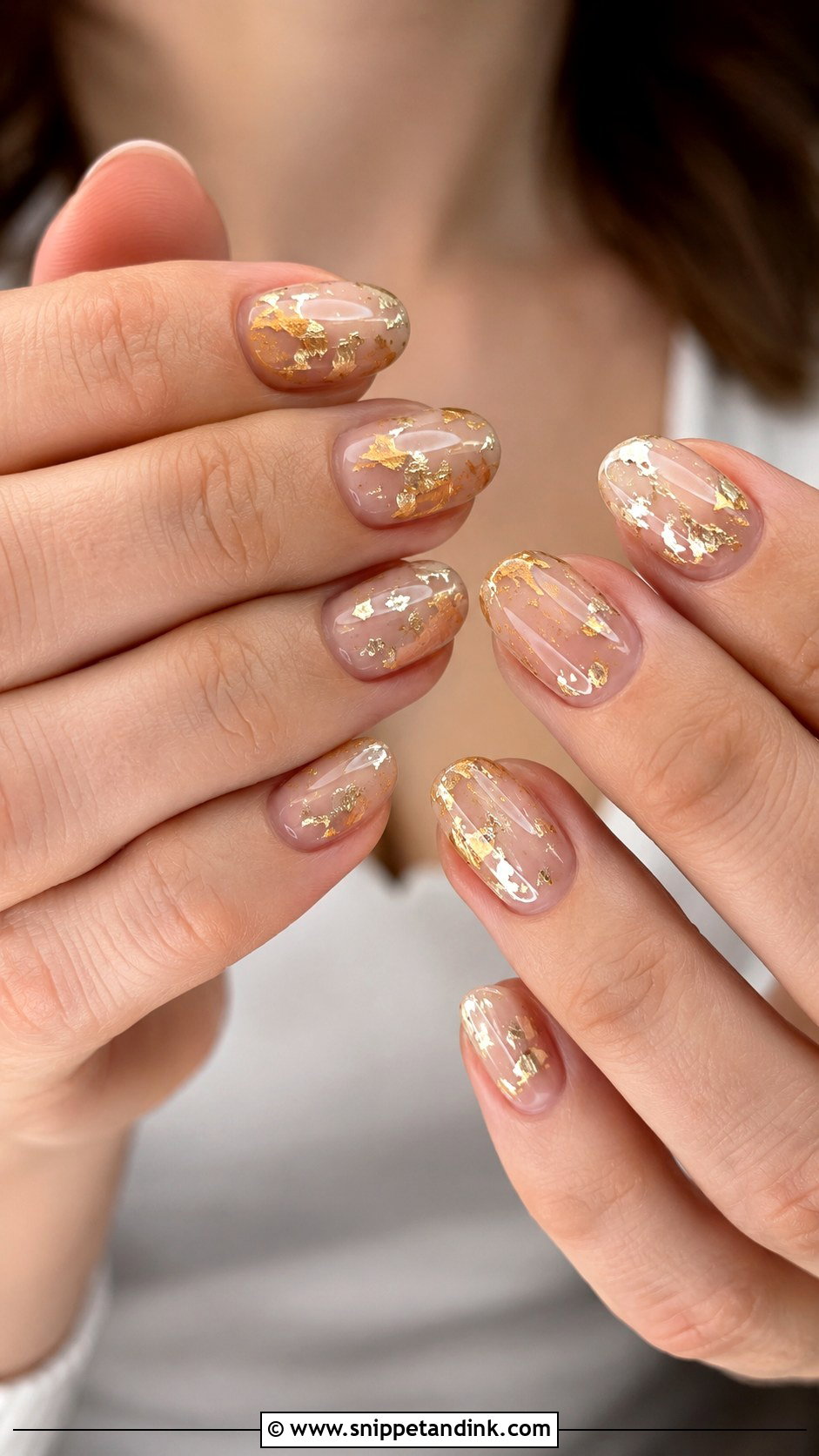 Silver Foil Bridal Nails - Snippet and Ink - 30 Bridal Nail Ideas
