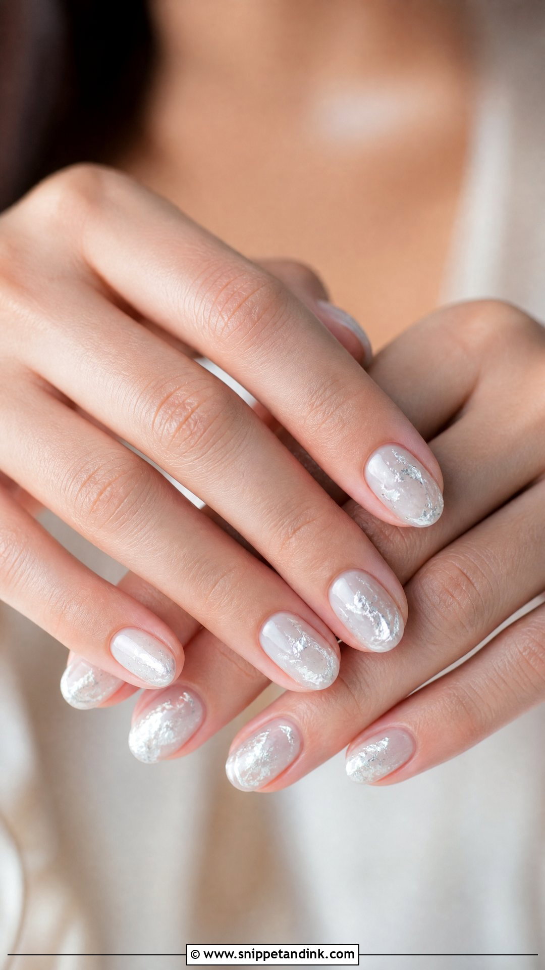 Silver Foil Wedding Nails - Snippet and Ink - 25 Wedding Nail Designs for Bride