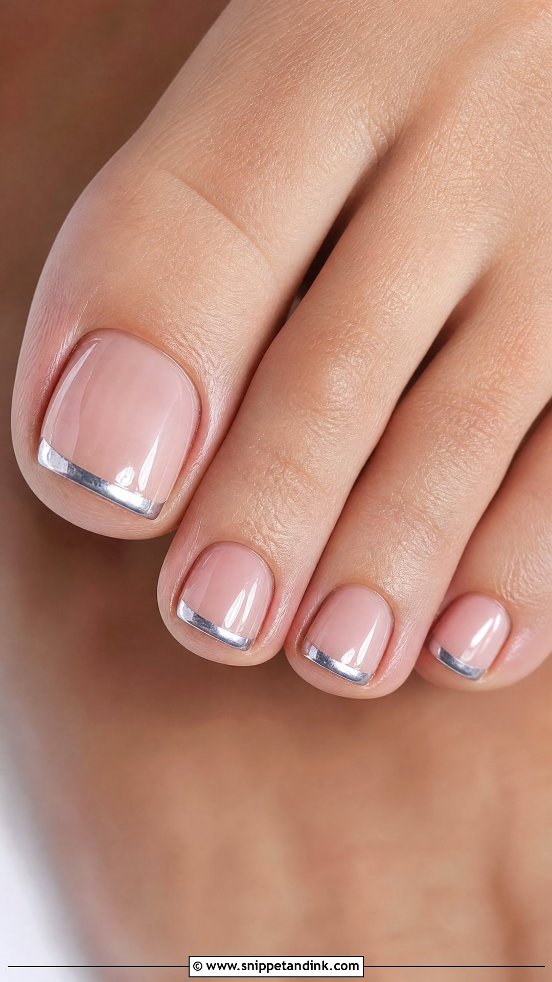 Silver French Bridal Toe Nails - Snippet and Ink - 25 Bridal Toes Nails Brides
