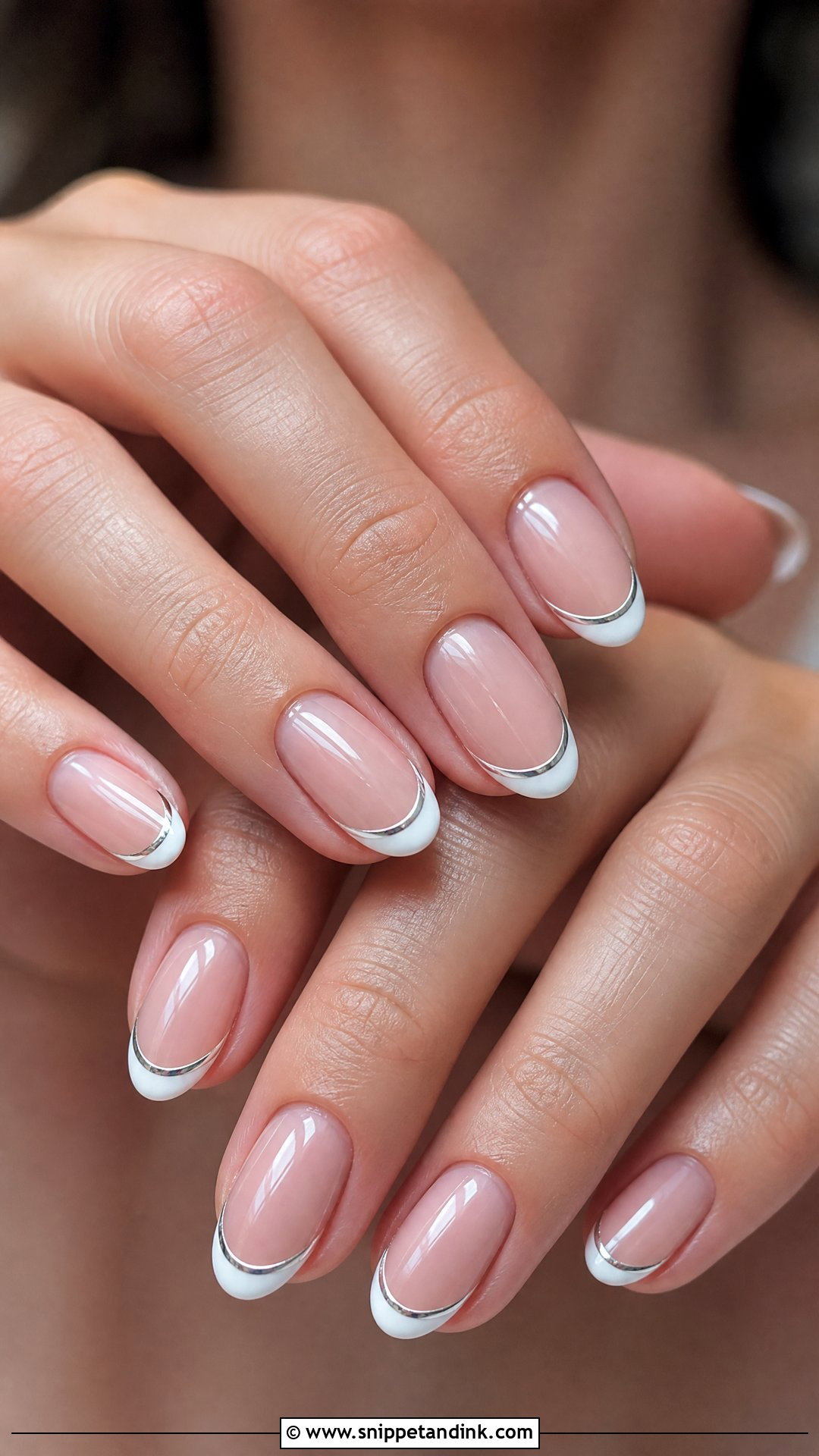 Silver French Bride Wedding Nails - Snippet and Ink - 25 Elegant French Bride Wedding Nails