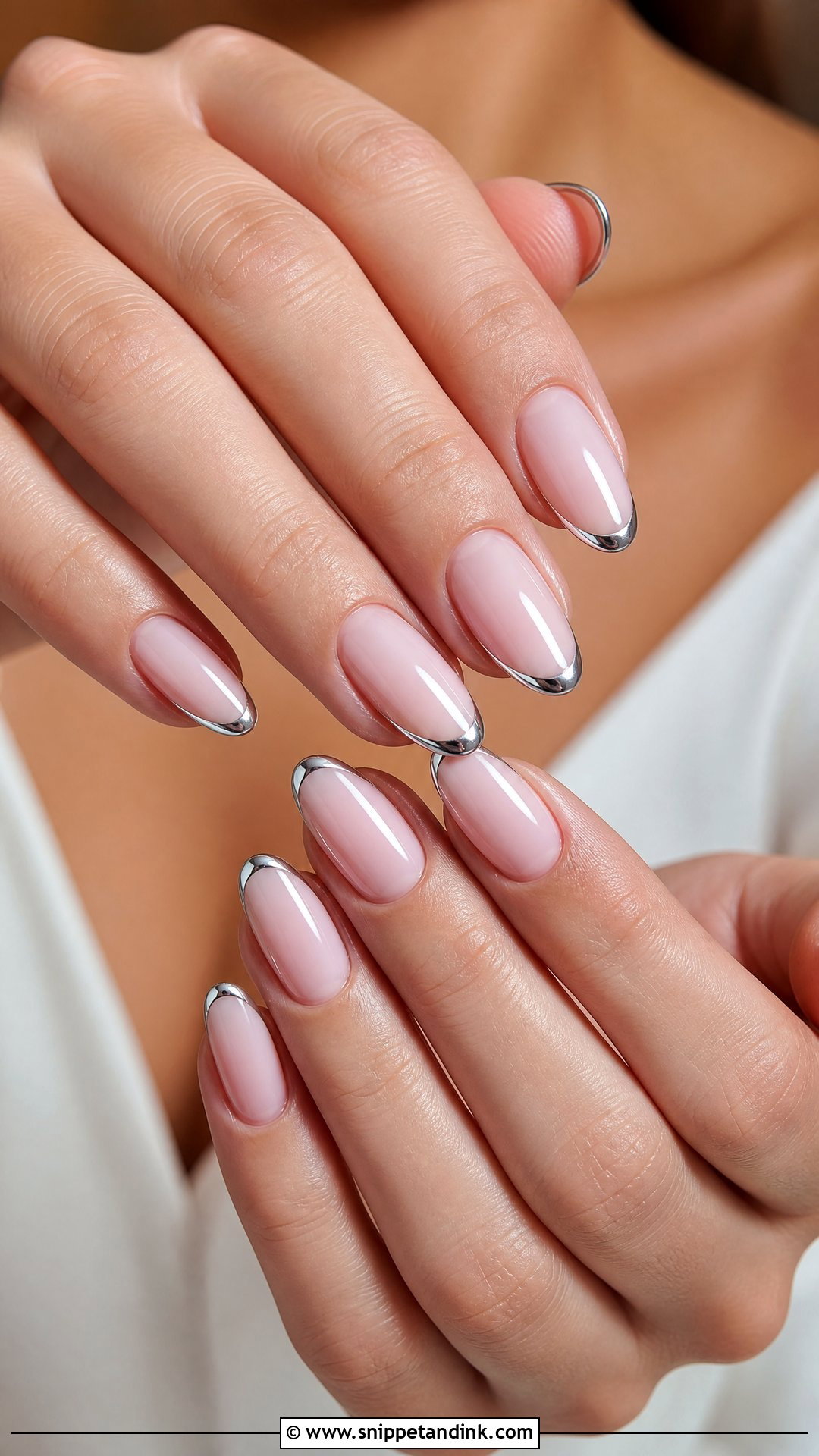Silver French Wedding Nails - Snippet and Ink - 25 Nails Design for Wedding