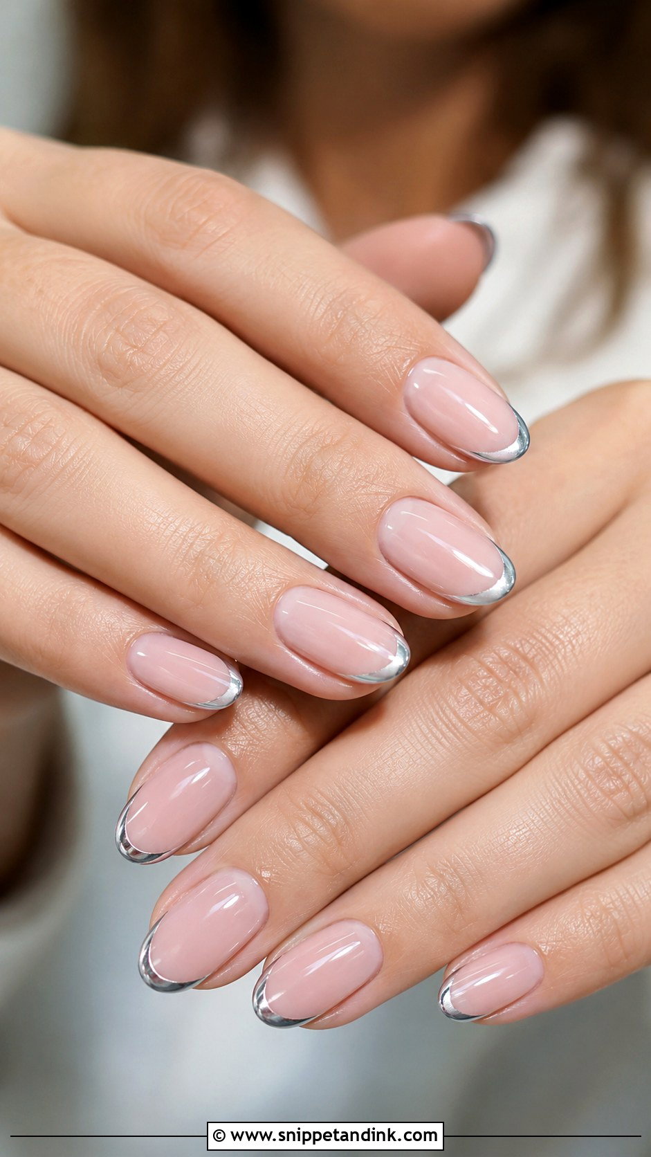 Silver French Wedding Nails - Snippet and Ink - 20 Elegant Nails for Wedding