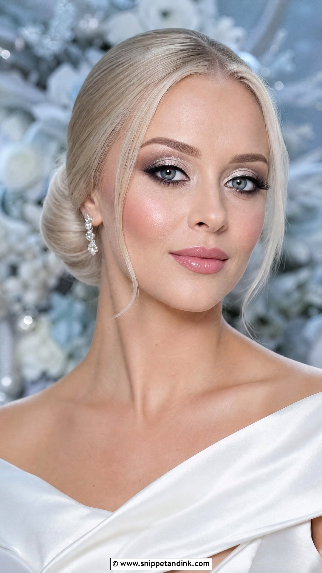 Silver Glam Bridal Makeup - Snippet and Ink - 25 Glam Bridal Makeup Ideas