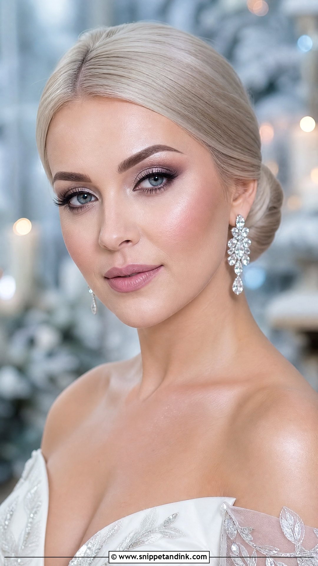 Silver Glam Bridal Makeup For Blue Eyes - Snippet and Ink - 20 Bridal Glam Makeup for Blue Eyes